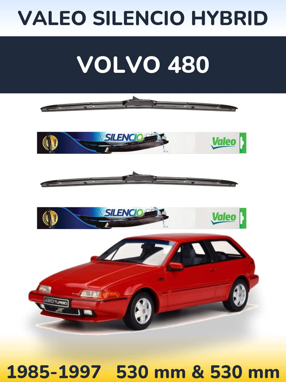 Torkarblad Valeo Silencio Hybrid för Volvo 480