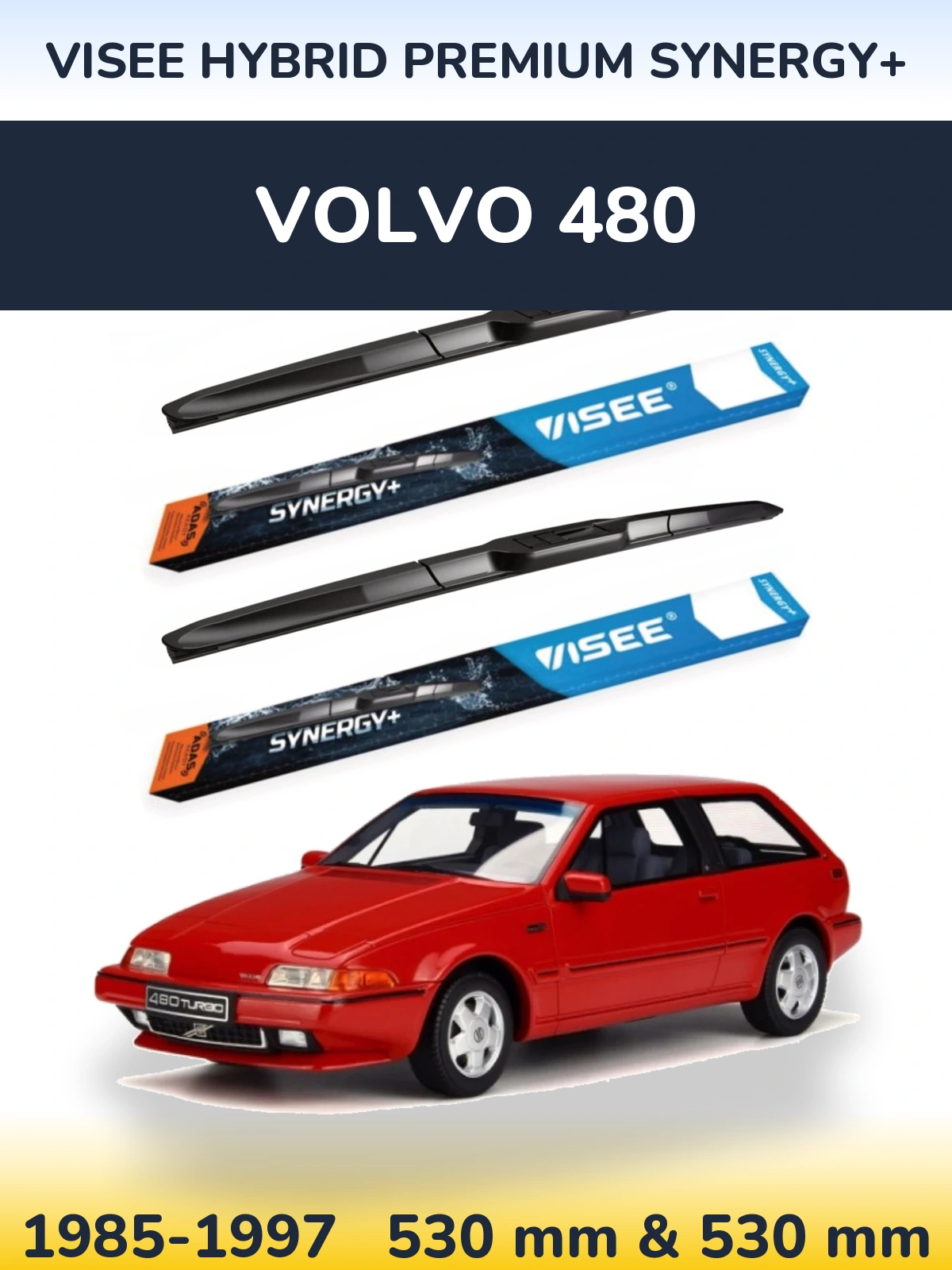 Torkarblad VISEE HYBRID PREMIUM SYNERGY+ för Volvo 480