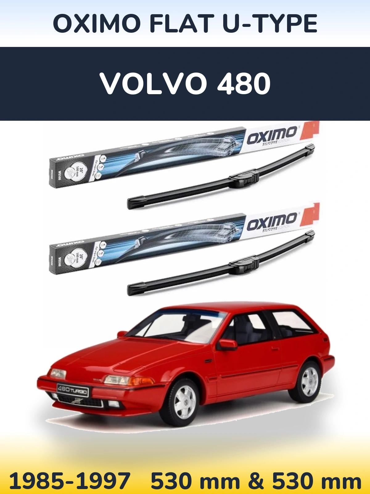 Torkarblad Oximo Flat U-type för Volvo 480
