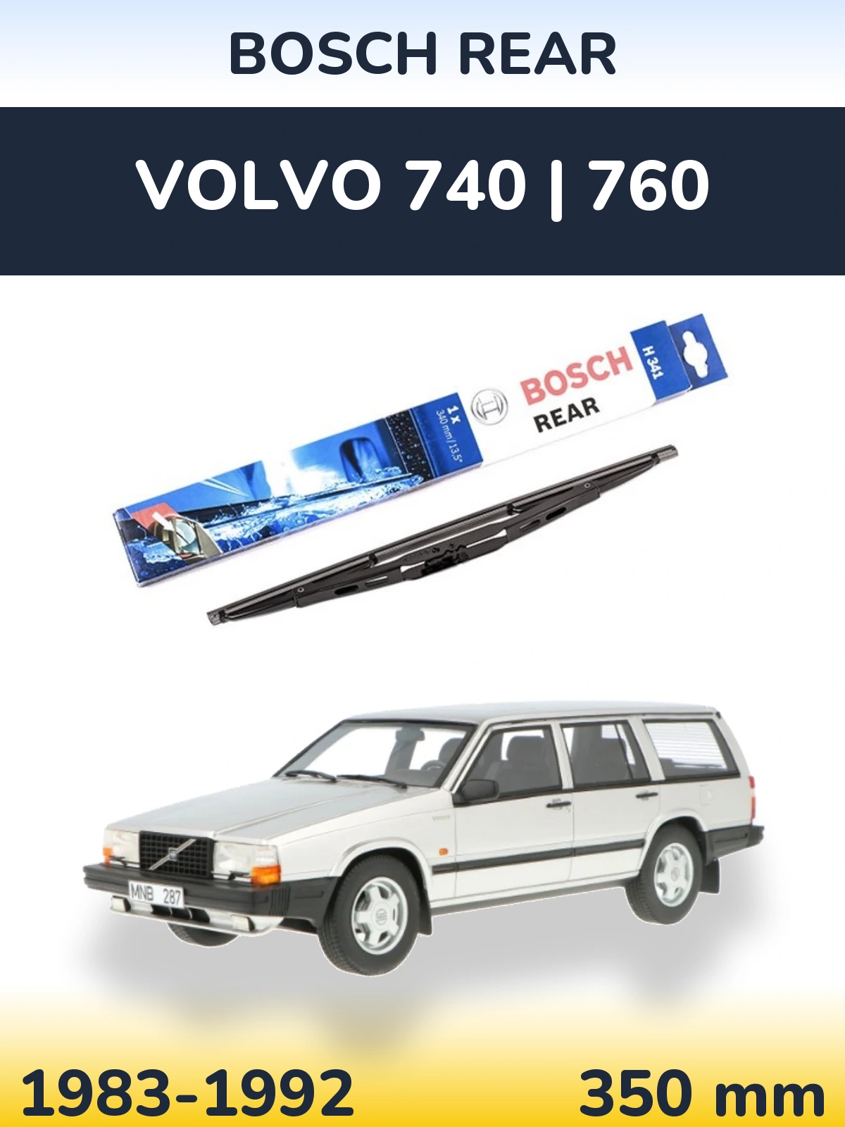 Torkarblad BOSCH Rear för Volvo 740 | 760
