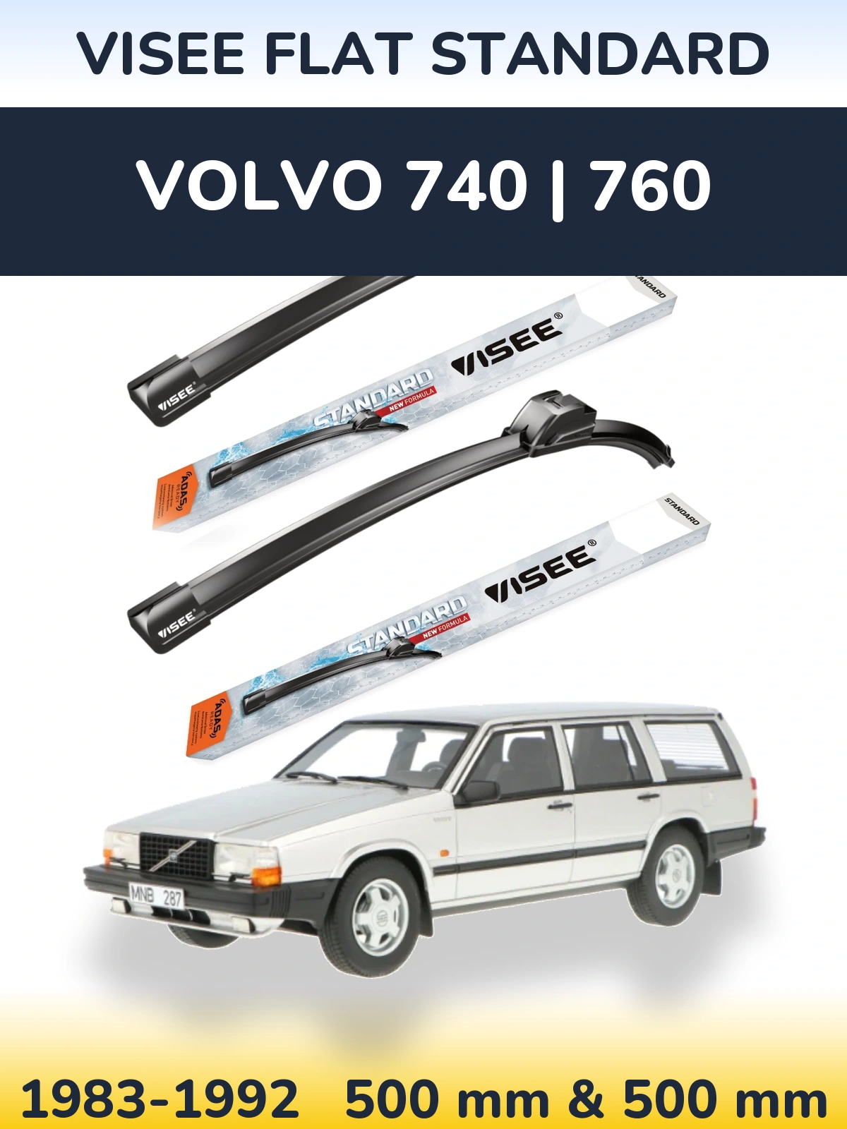 Torkarblad VISEE FLAT STANDARD för Volvo 740 | 760
