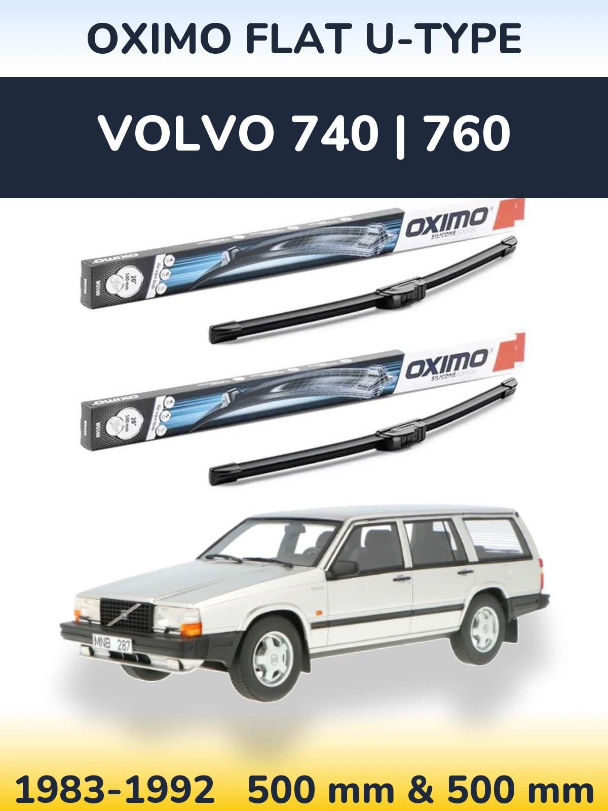 Torkarblad Oximo Flat U-type för Volvo 740 | 760