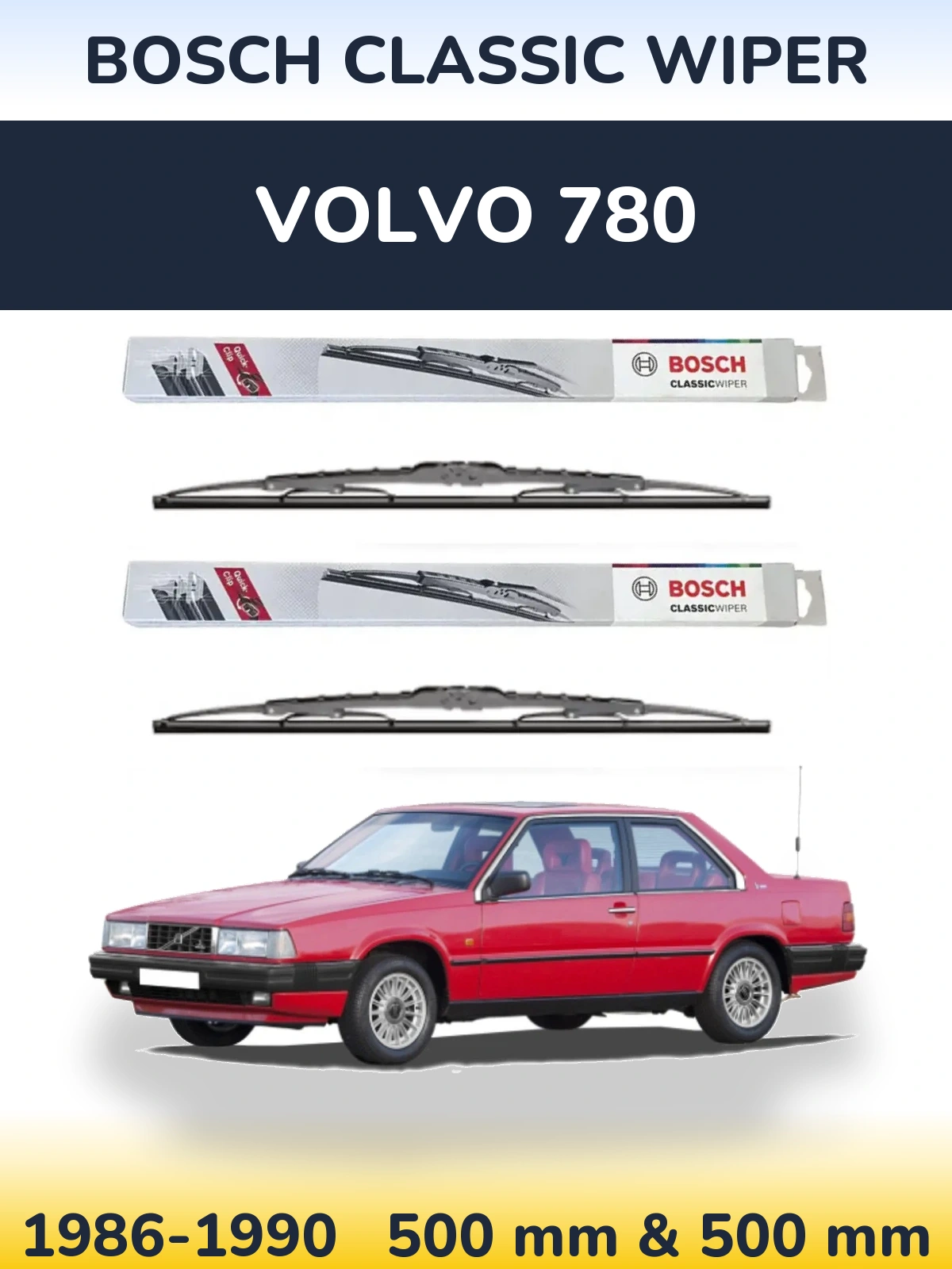 Torkarblad BOSCH Classic Wiper för Volvo 780