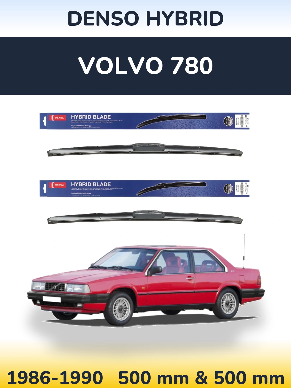 Torkarblad Denso Hybrid för Volvo 780