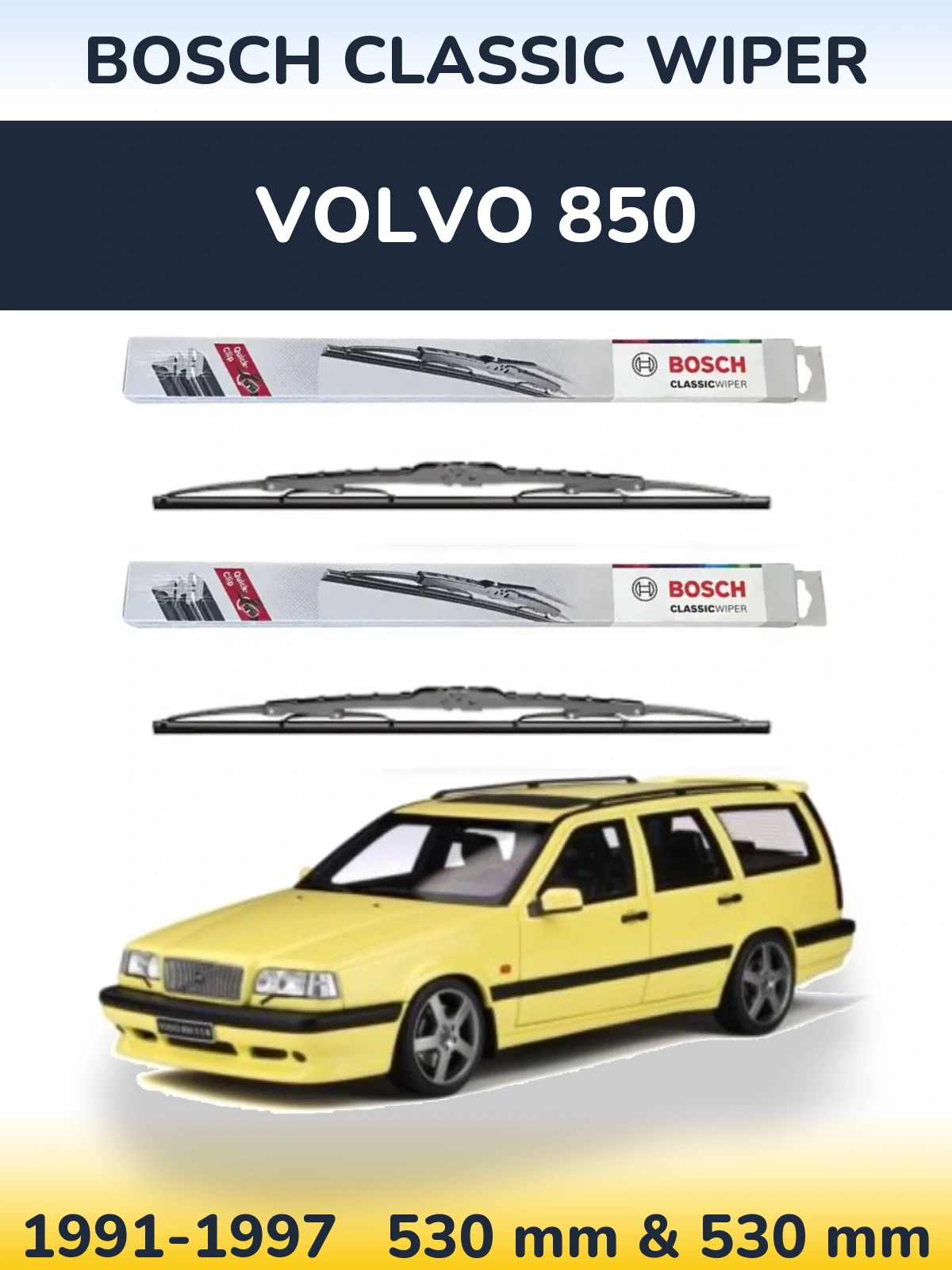 Torkarblad BOSCH Classic Wiper för Volvo 850