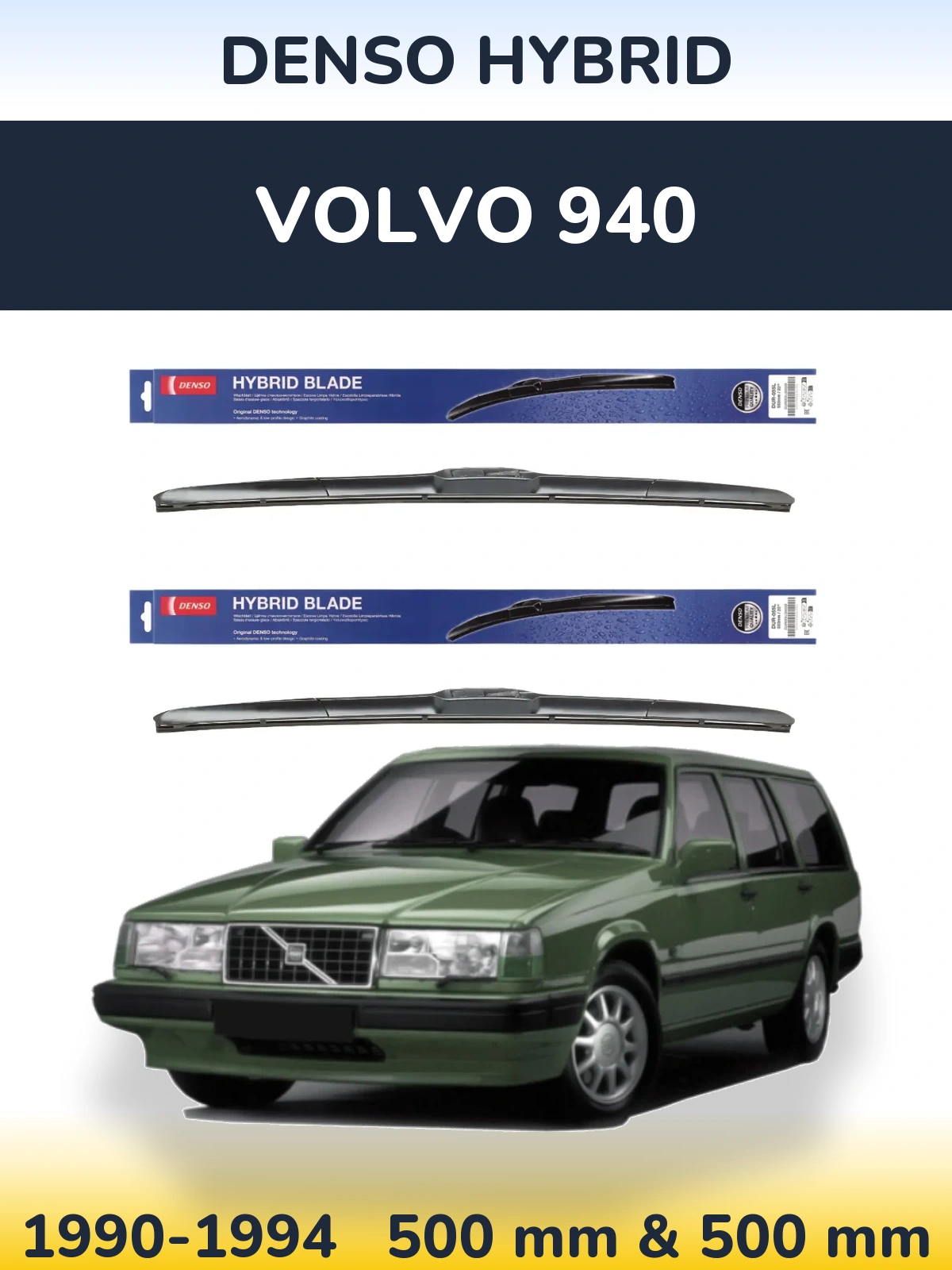Torkarblad Denso Hybrid för Volvo 940