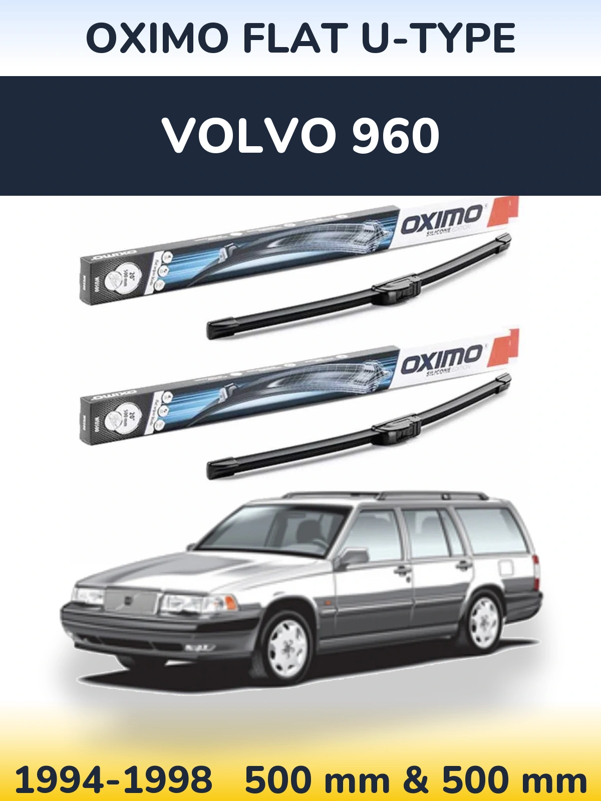Torkarblad Oximo Flat U-type för Volvo 960