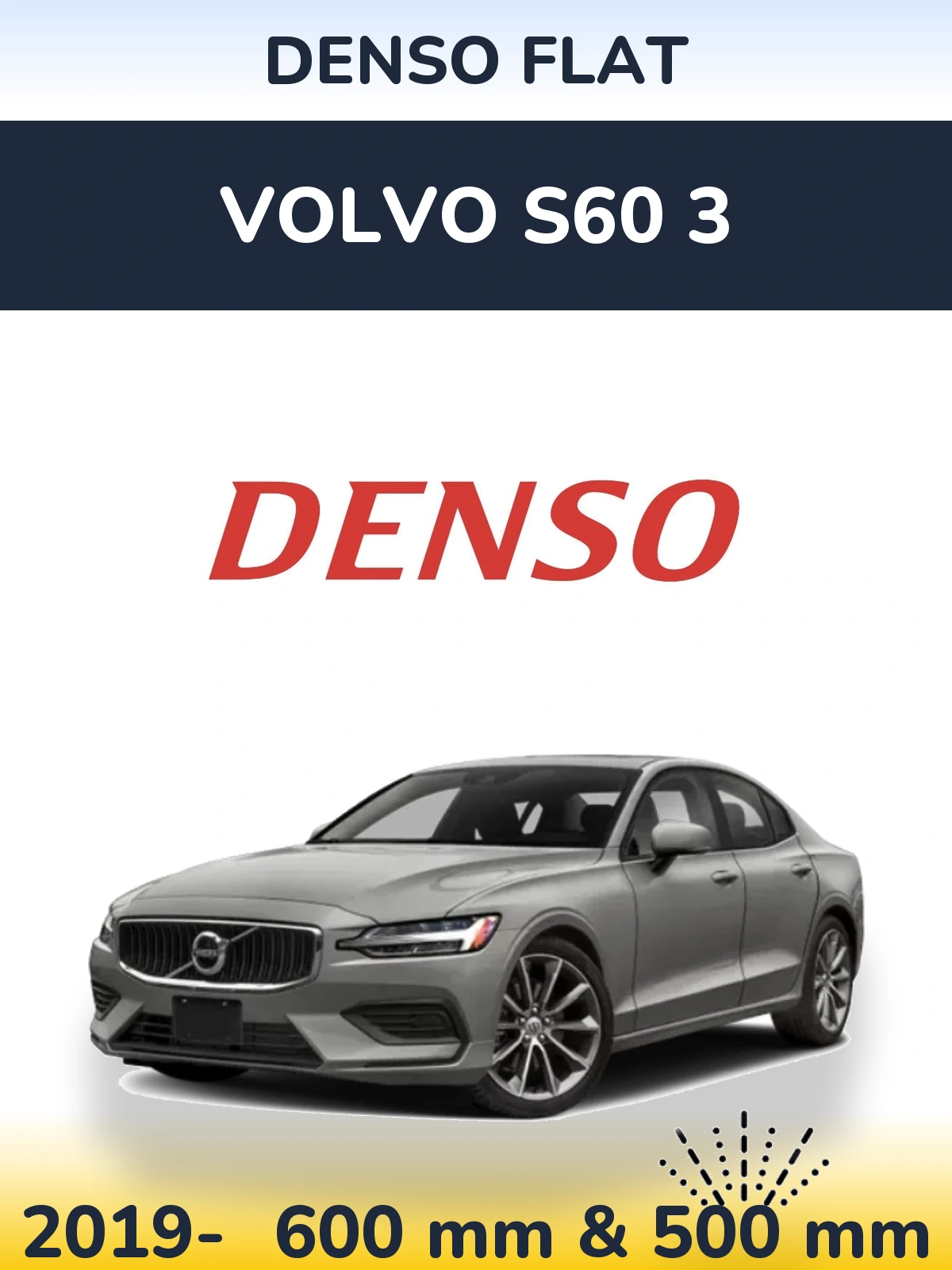 Torkarblad Denso Flat för Volvo S60 3