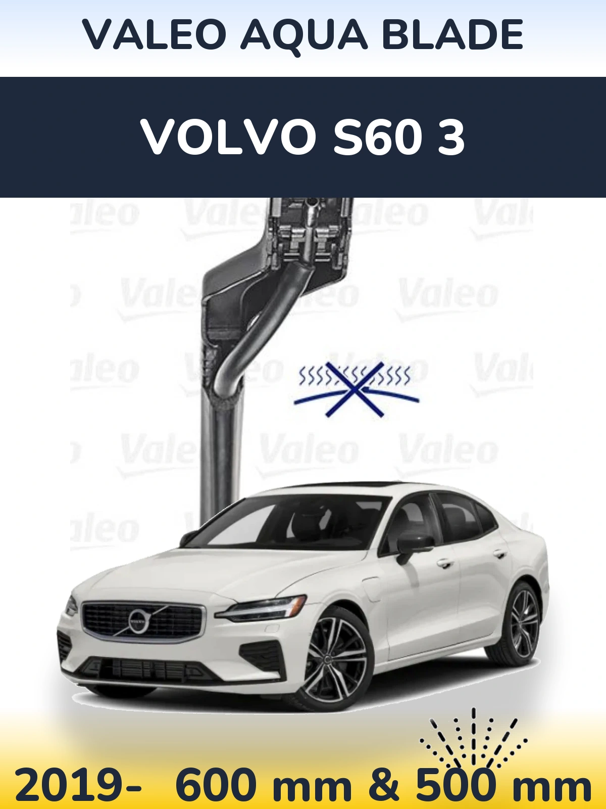 Torkarblad Valeo Aqua Blade för Volvo S60 3