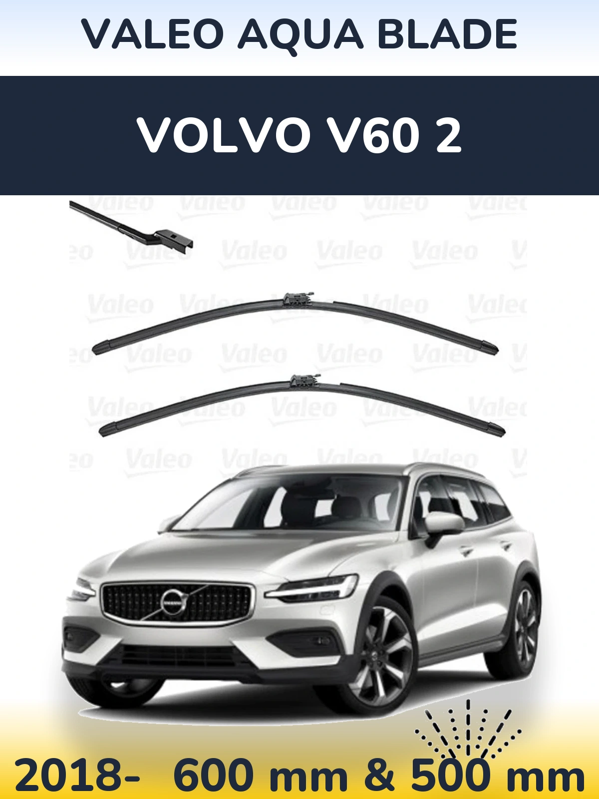 Torkarblad Valeo Aqua Blade för Volvo V60 2