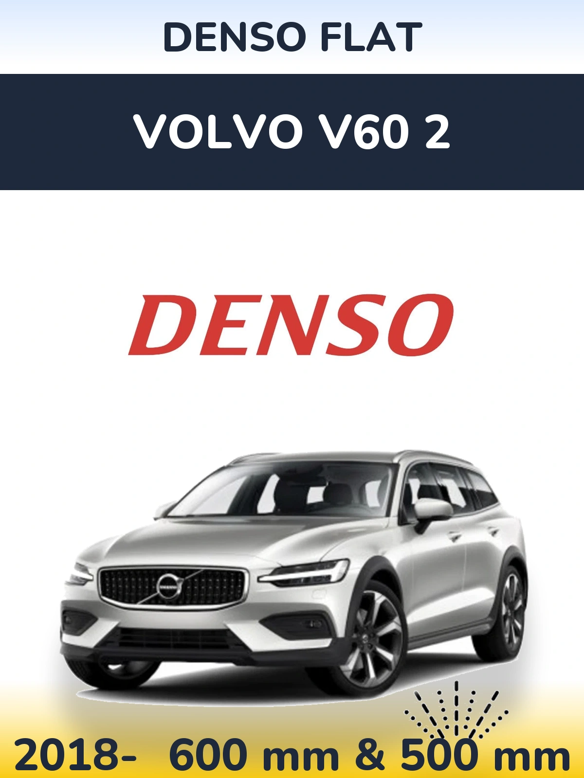 Torkarblad Denso Flat för Volvo V60 2