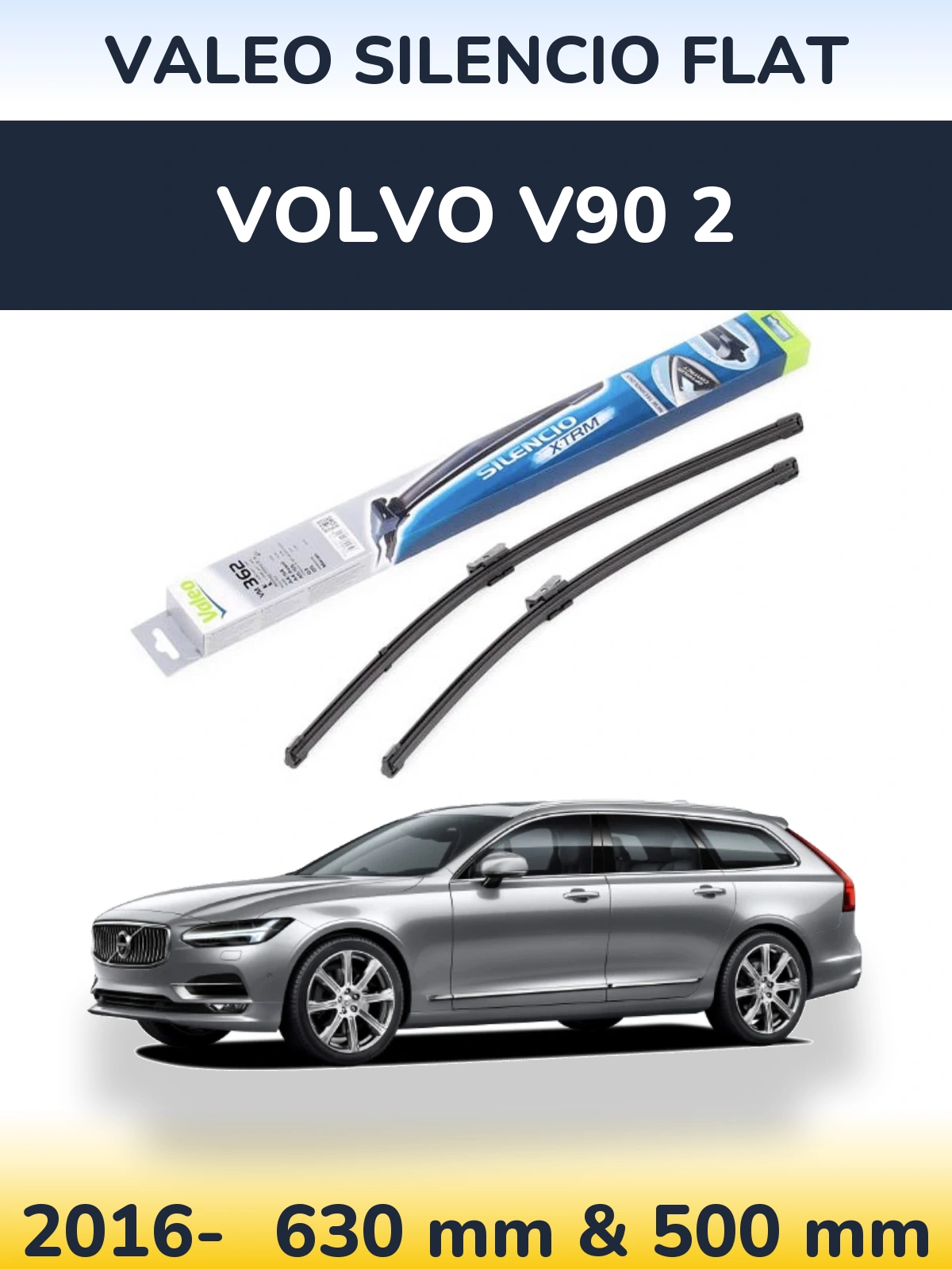 Torkarblad Valeo Silencio Flat för Volvo V90 2