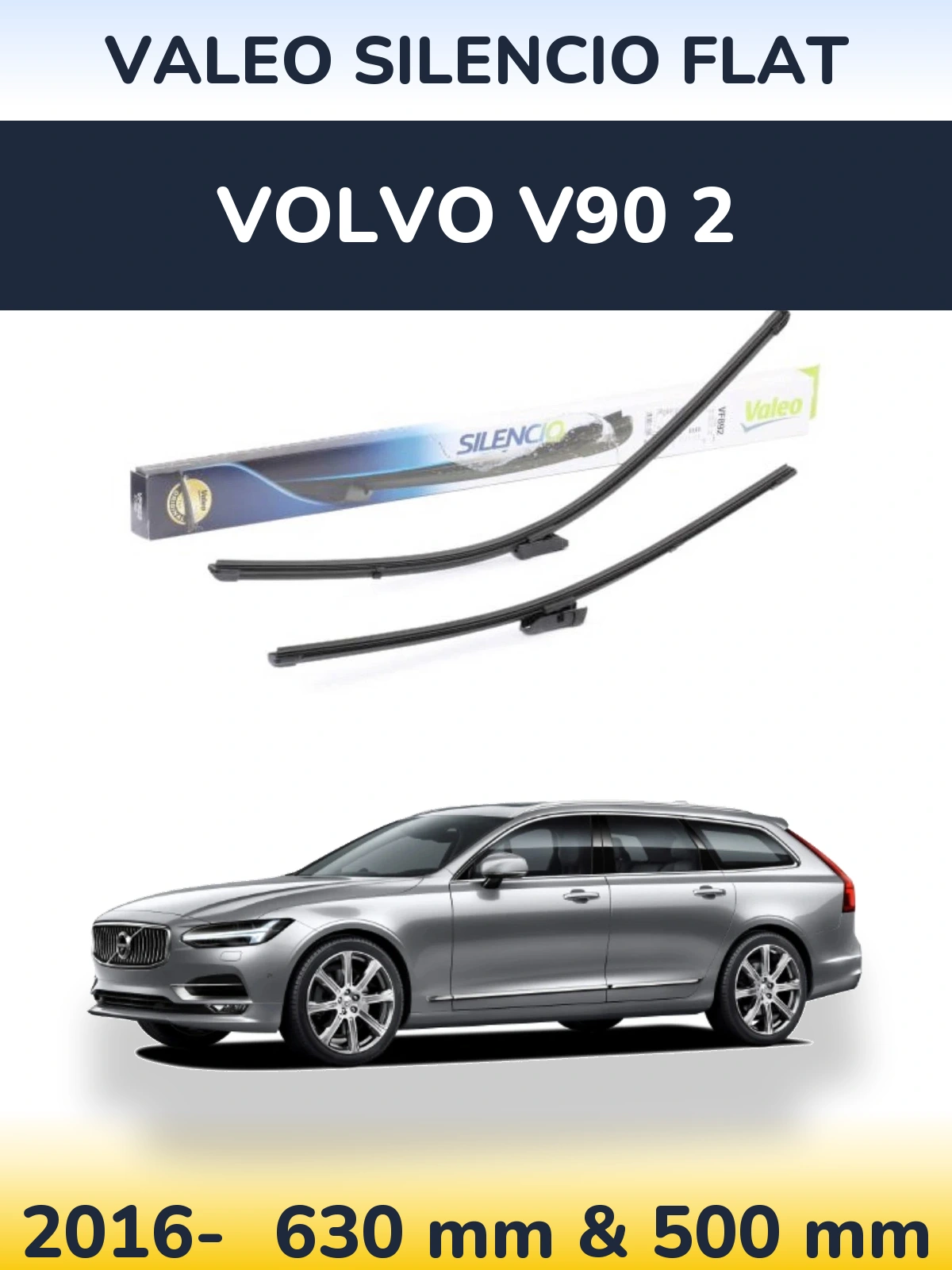 Torkarblad Valeo Silencio Flat för Volvo V90 2