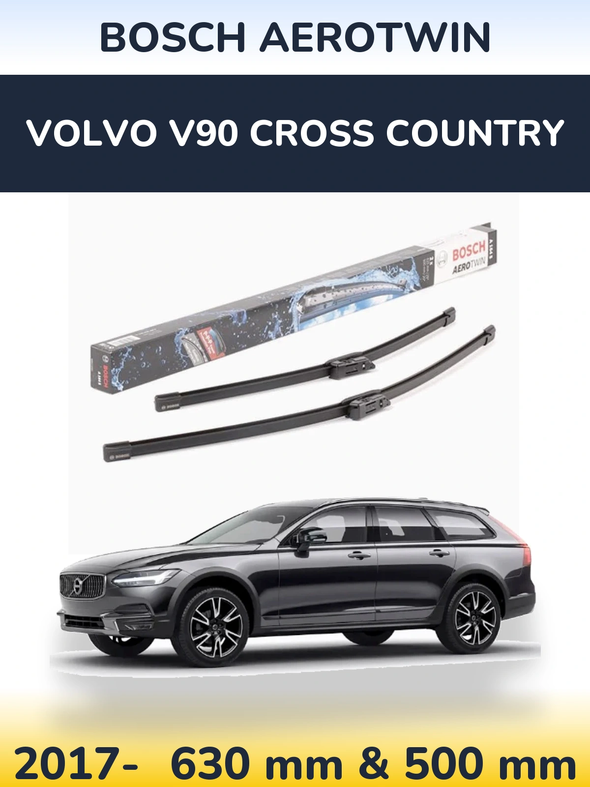 Torkarblad BOSCH AeroTwin för Volvo V90 Cross Country