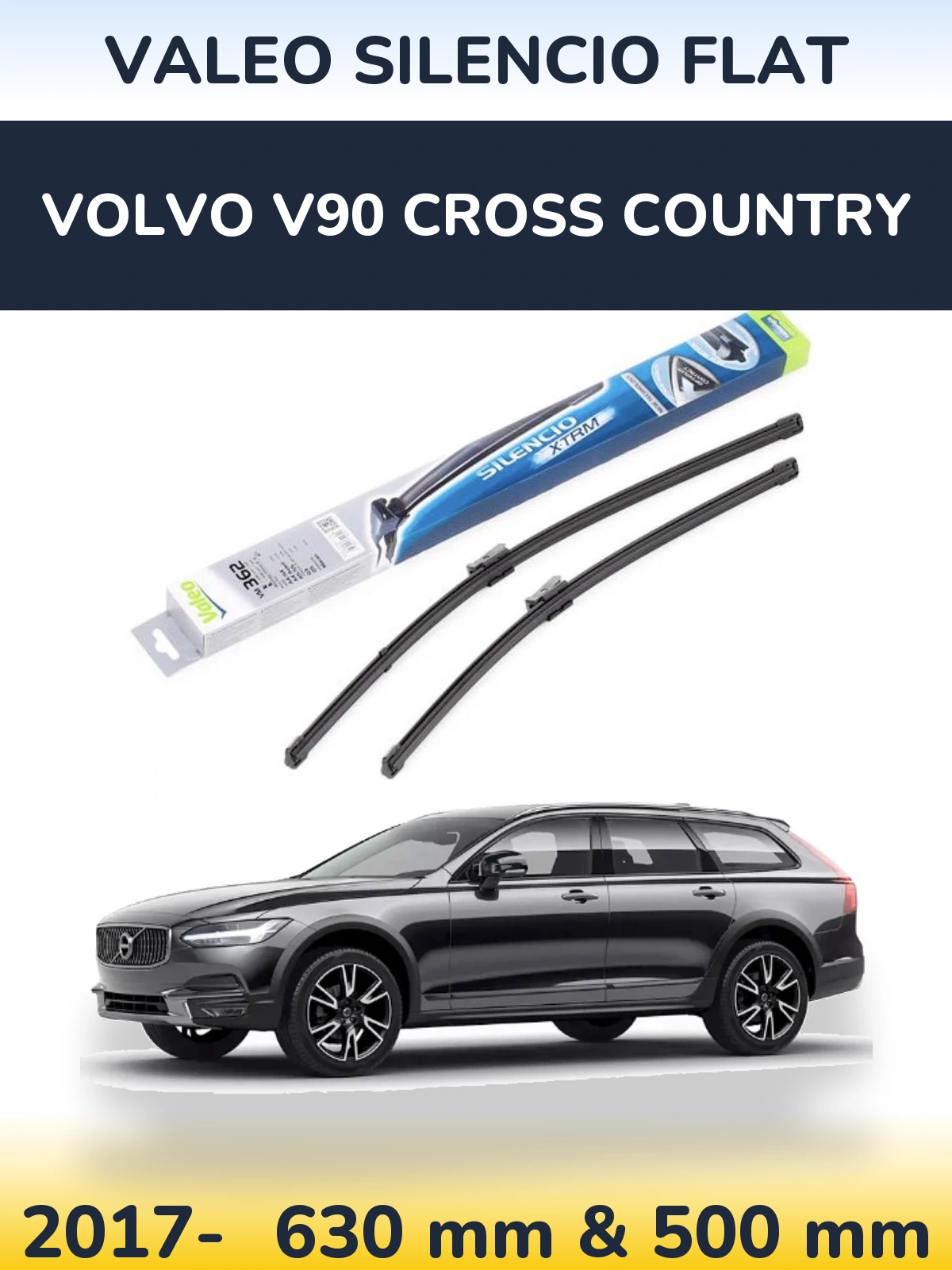 Torkarblad Valeo Silencio Flat för Volvo V90 Cross Country