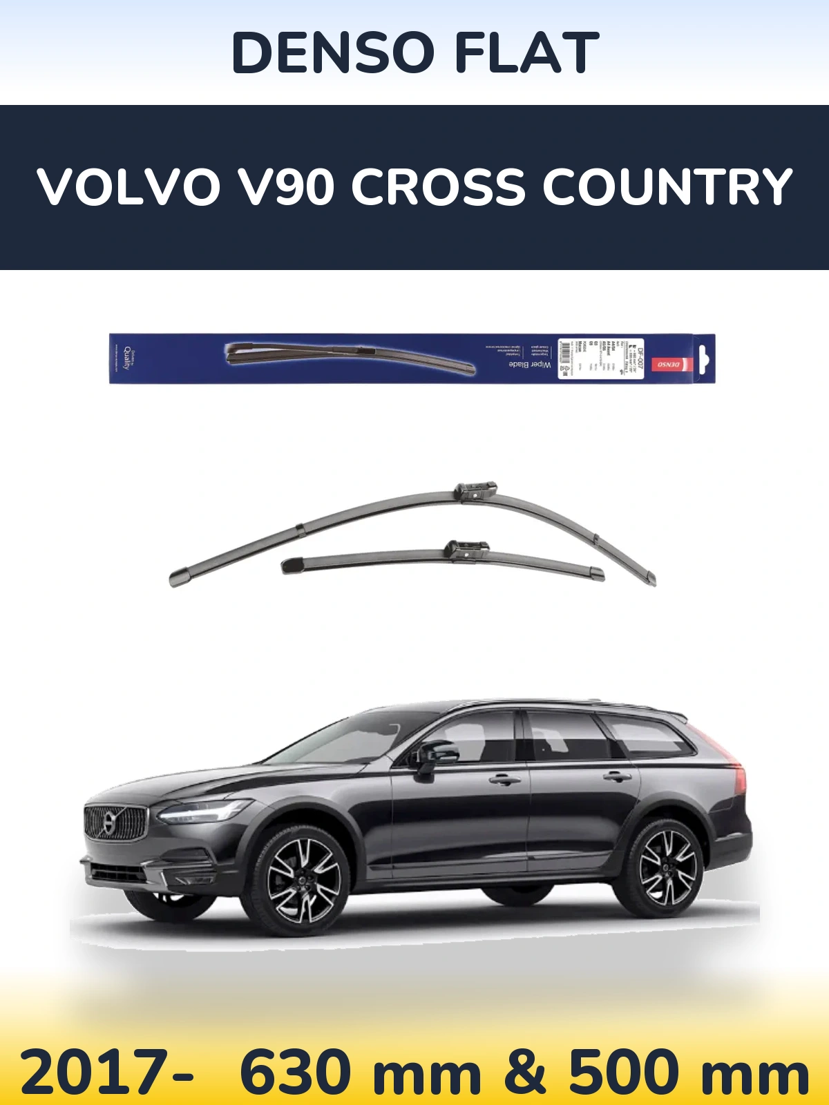 Torkarblad Denso Flat för Volvo V90 Cross Country