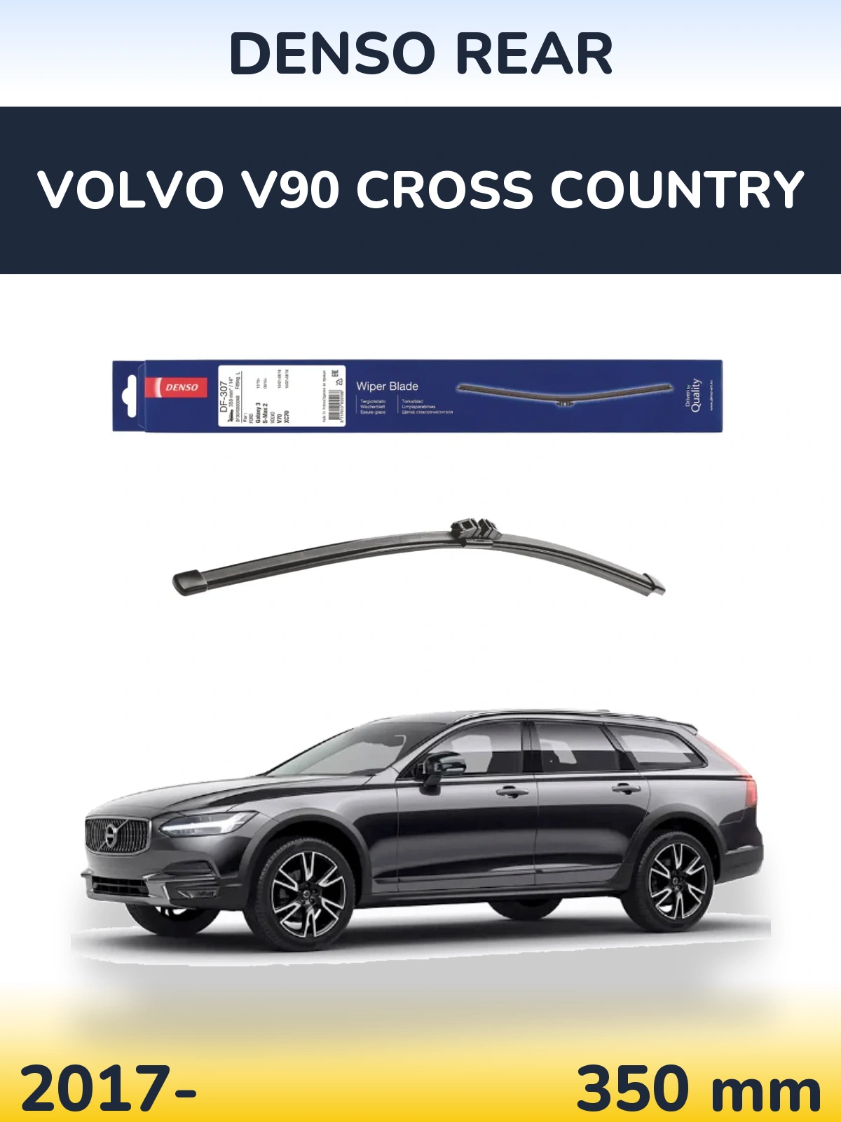 Torkarblad Denso Rear för Volvo V90 Cross Country