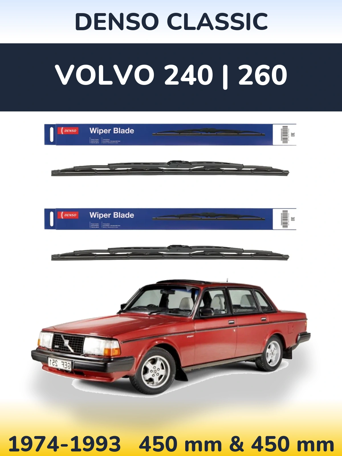Torkarblad Denso Classic för Volvo 240 | 260