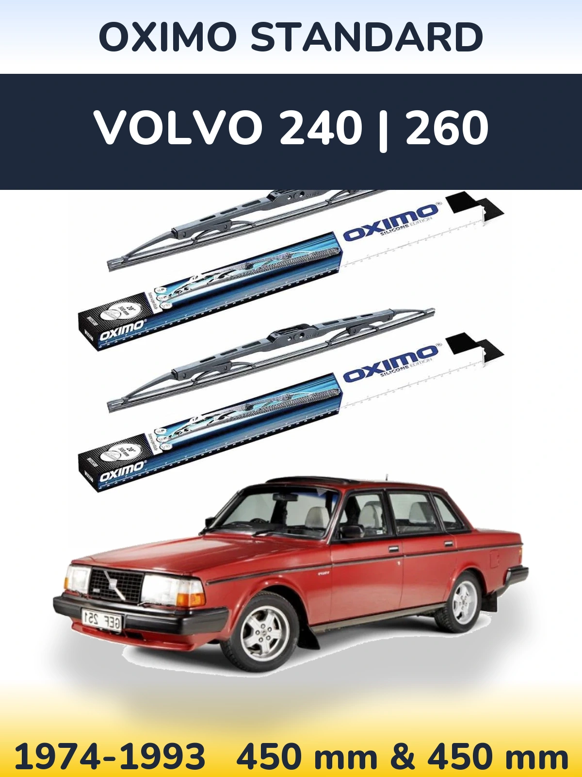 Torkarblad Oximo Standard för Volvo 240 | 260
