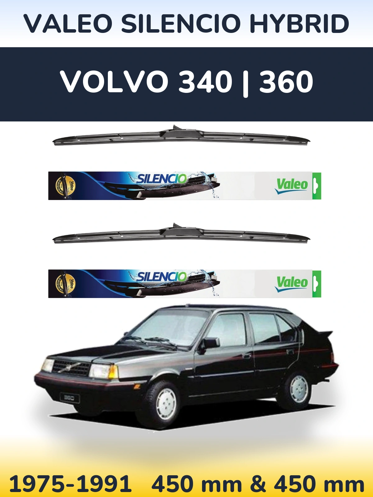 Torkarblad Valeo Silencio Hybrid för Volvo 340 | 360