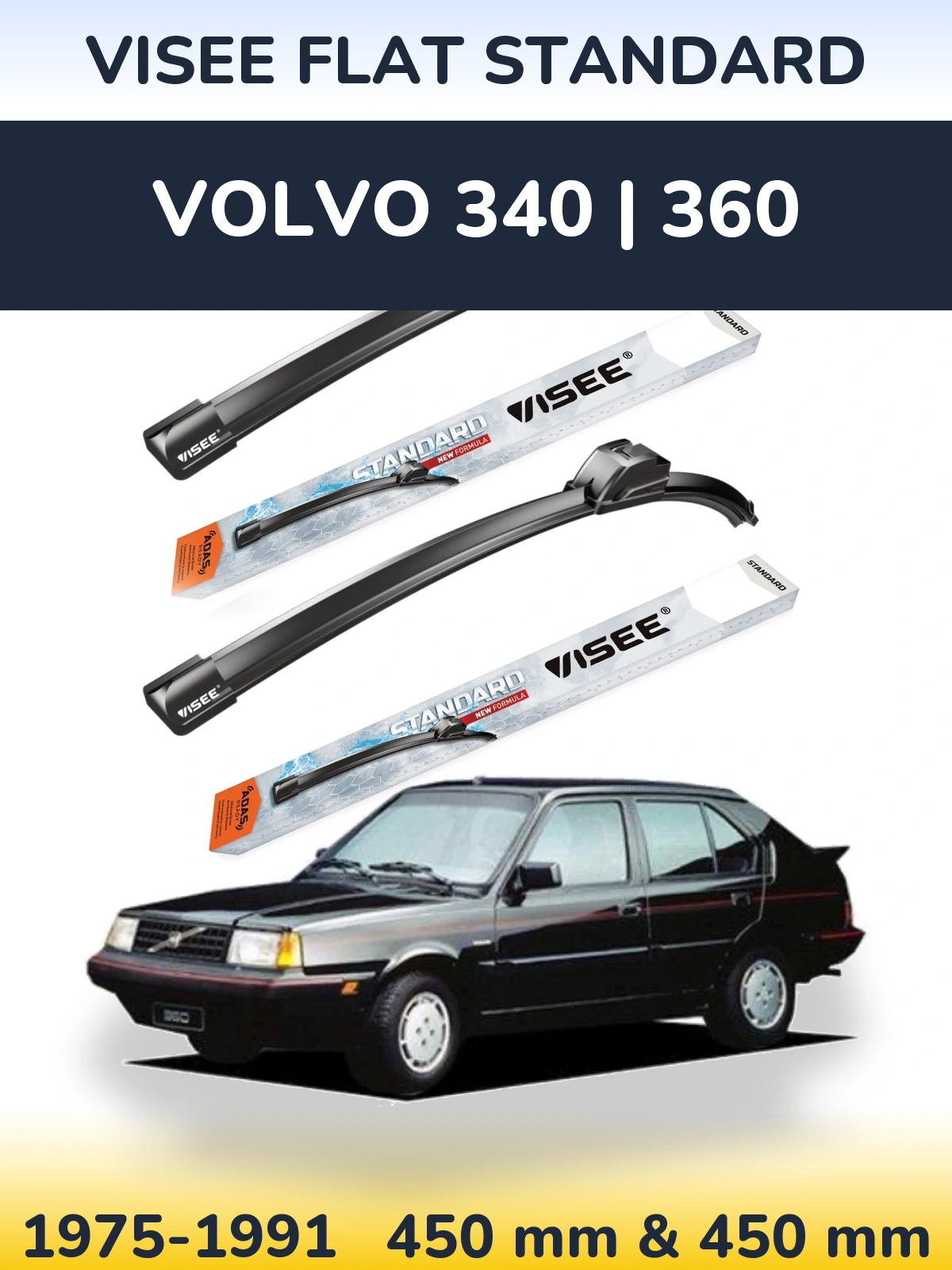 Torkarblad VISEE FLAT STANDARD för Volvo 340 | 360