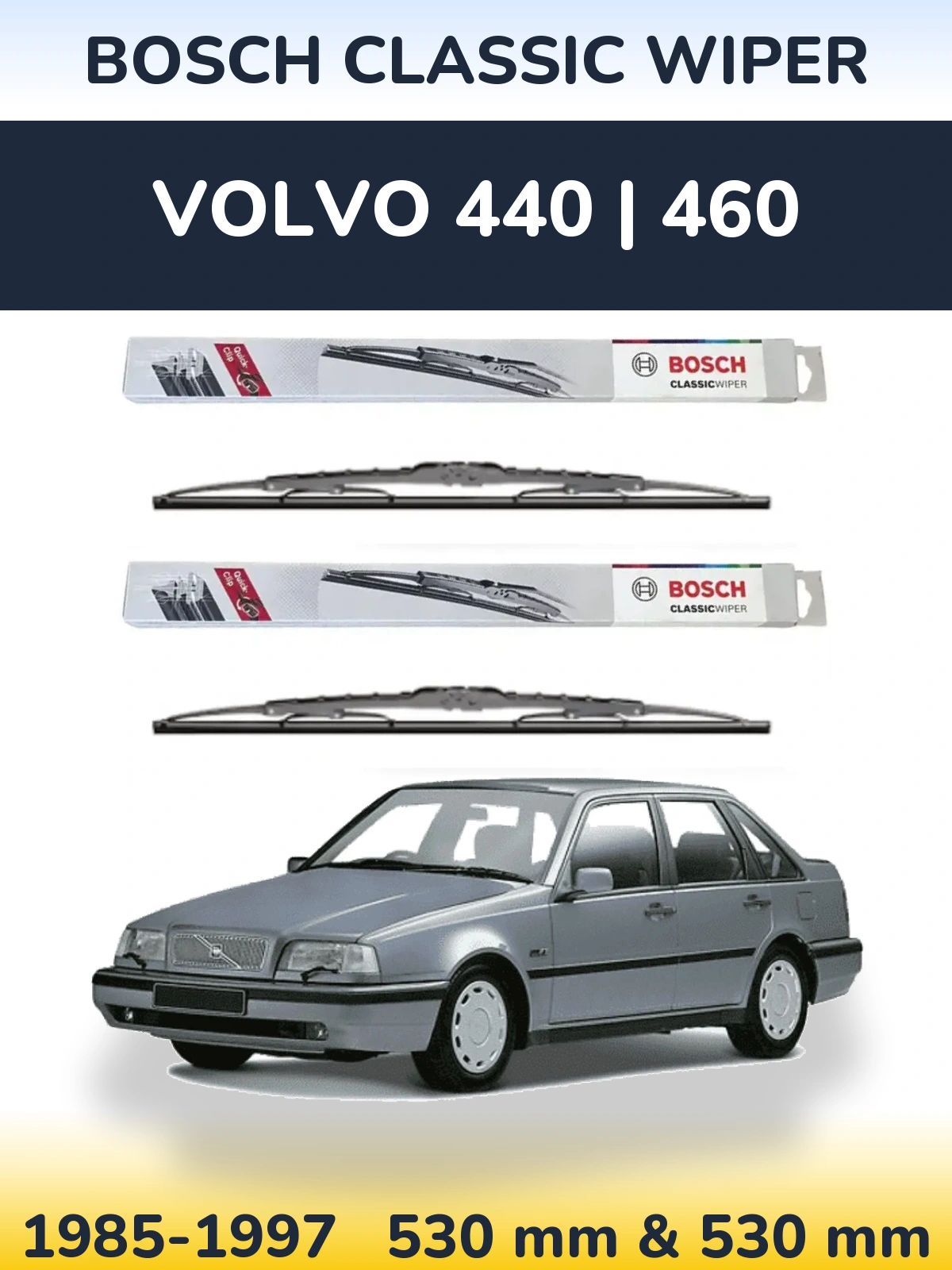 Torkarblad BOSCH Classic Wiper för Volvo 440 | 460