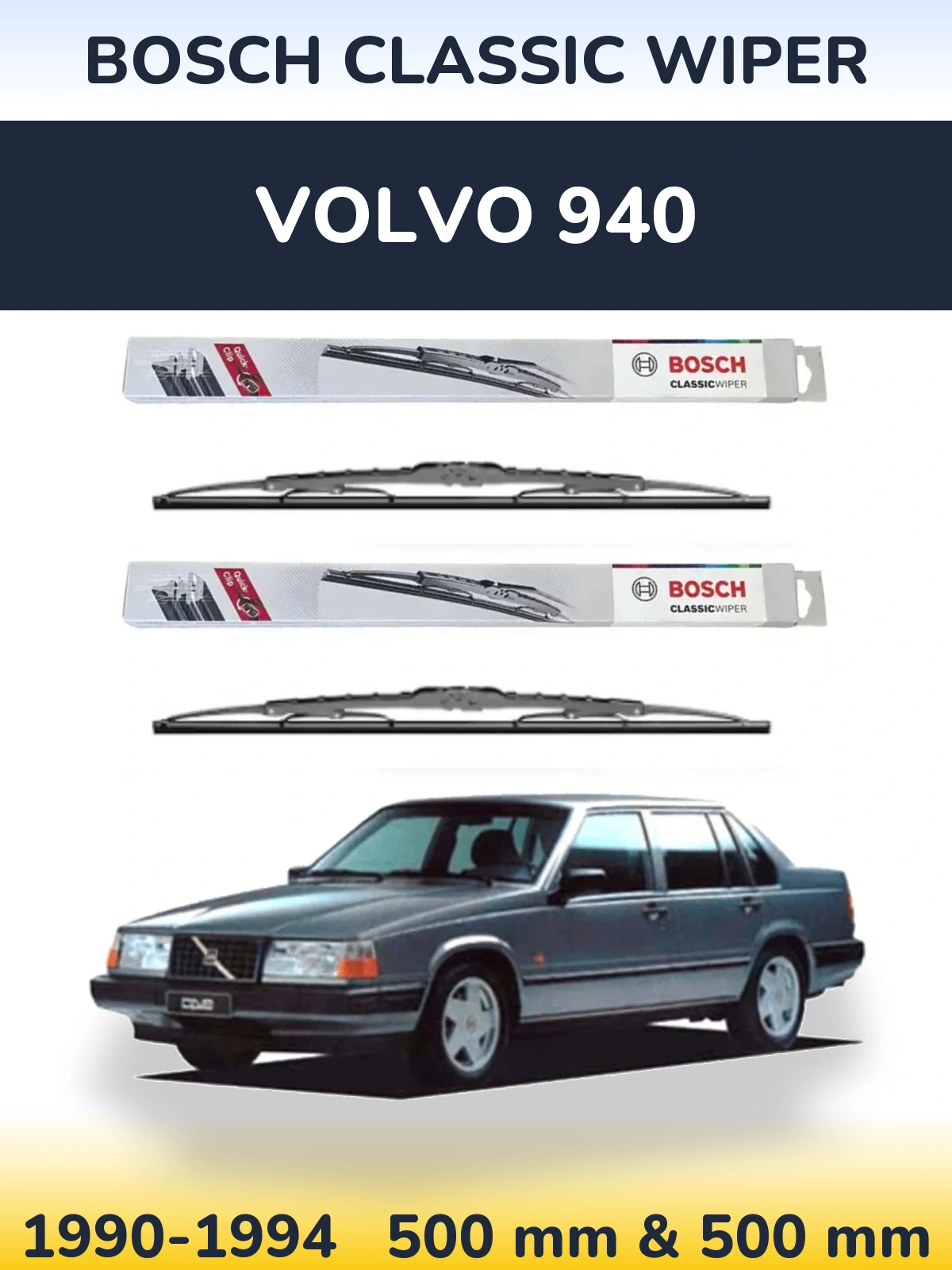 Torkarblad BOSCH Classic Wiper för Volvo 940