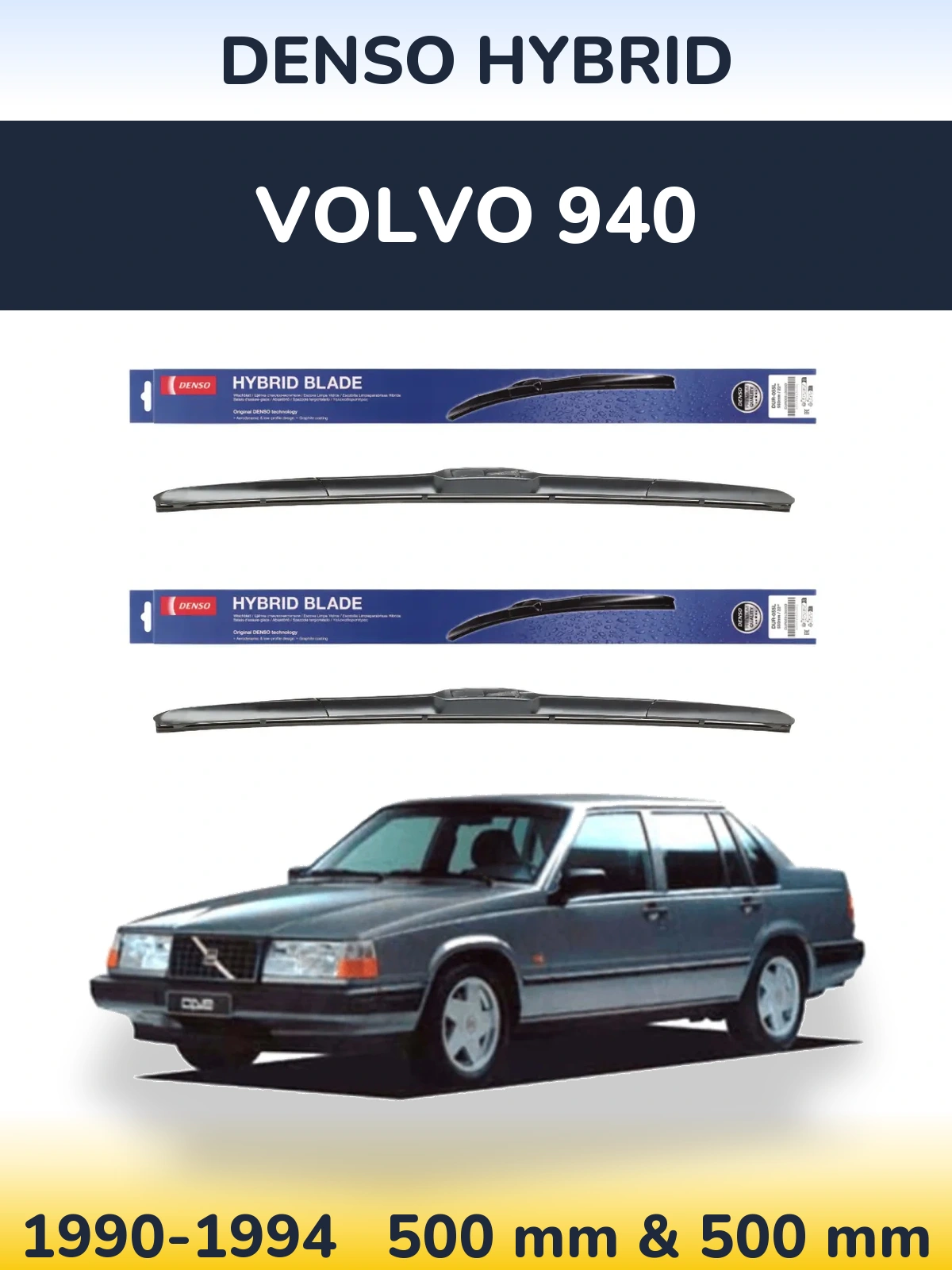 Torkarblad Denso Hybrid för Volvo 940