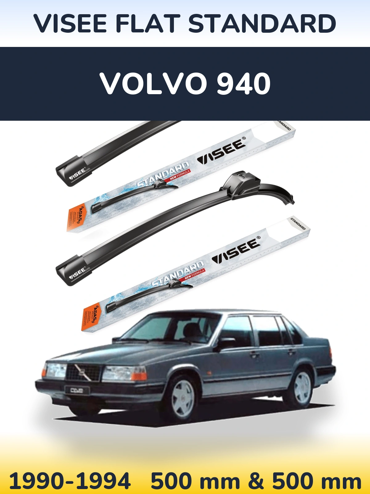 Torkarblad VISEE FLAT STANDARD för Volvo 940