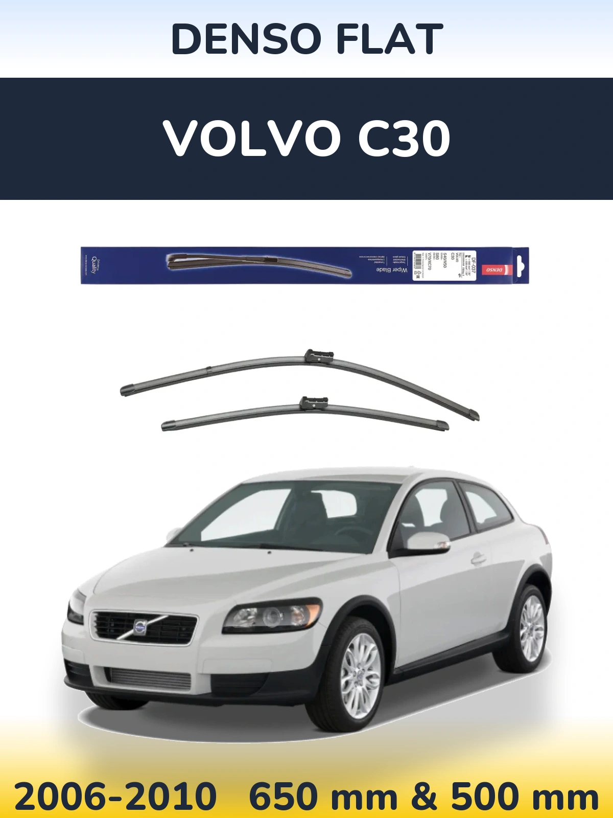 Torkarblad Denso Flat för Volvo C30