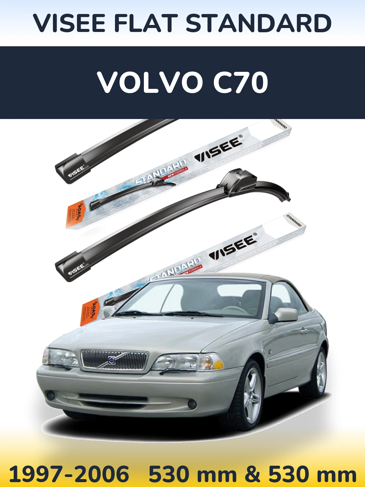 Torkarblad VISEE FLAT STANDARD för Volvo C70