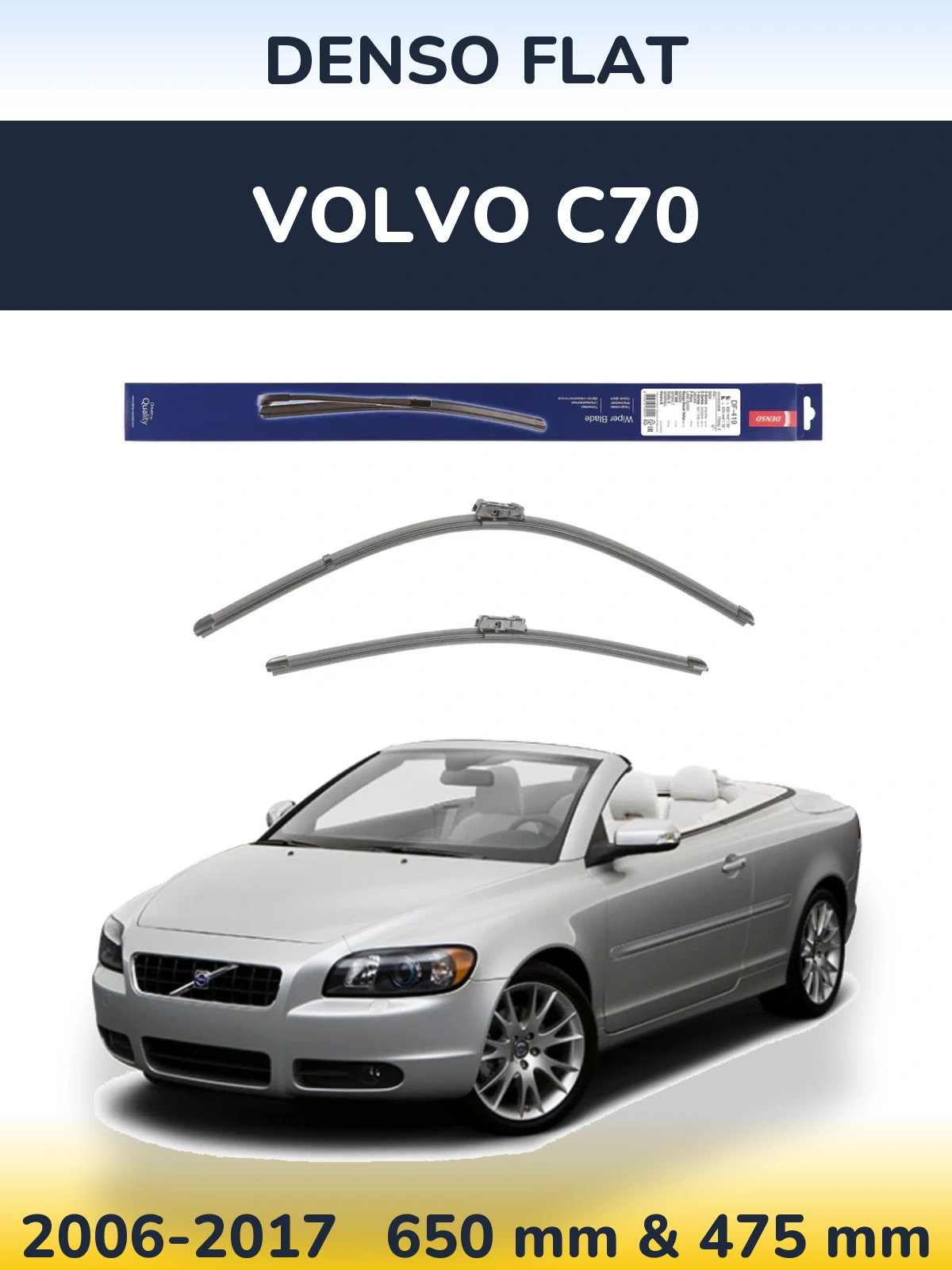 Torkarblad Denso Flat för Volvo C70