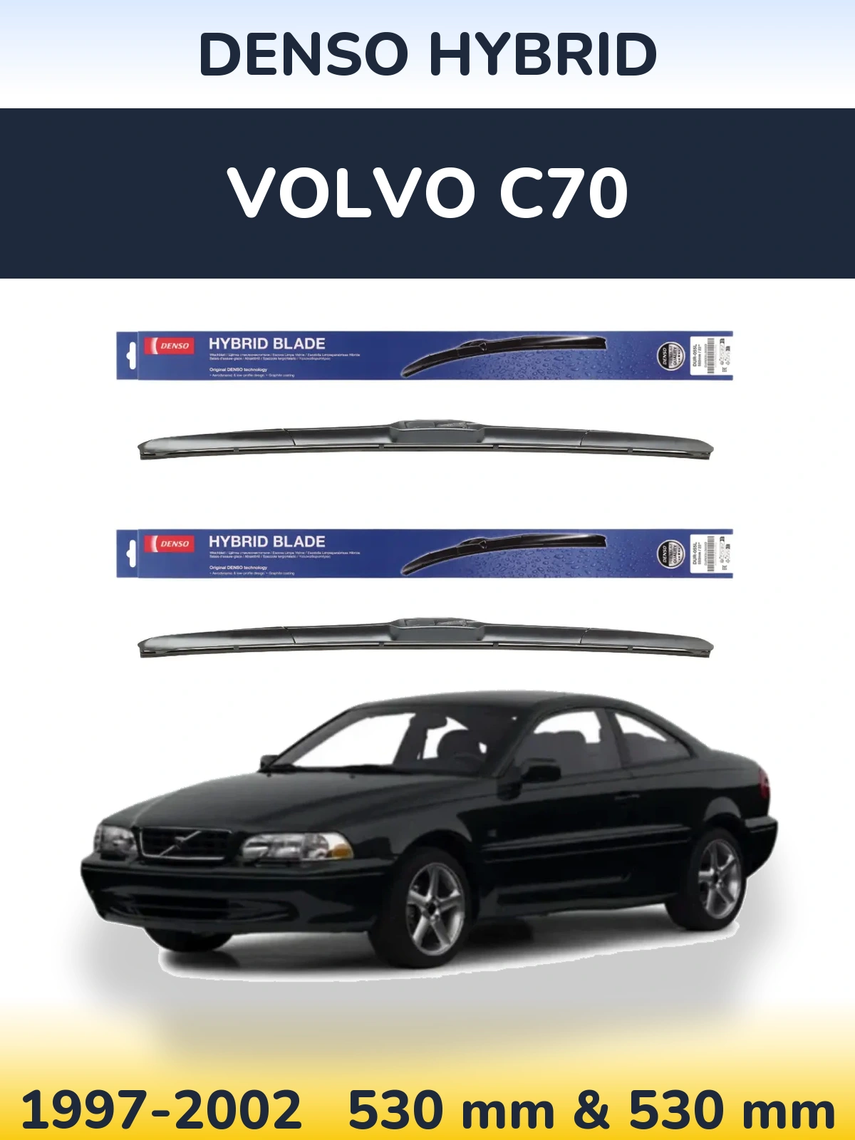 Torkarblad Denso Hybrid för Volvo C70