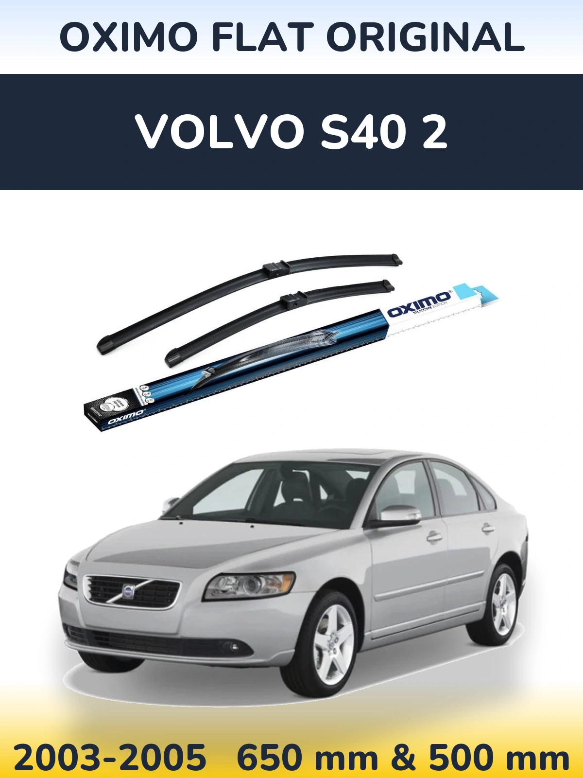 Torkarblad Oximo Flat Original för Volvo S40 2