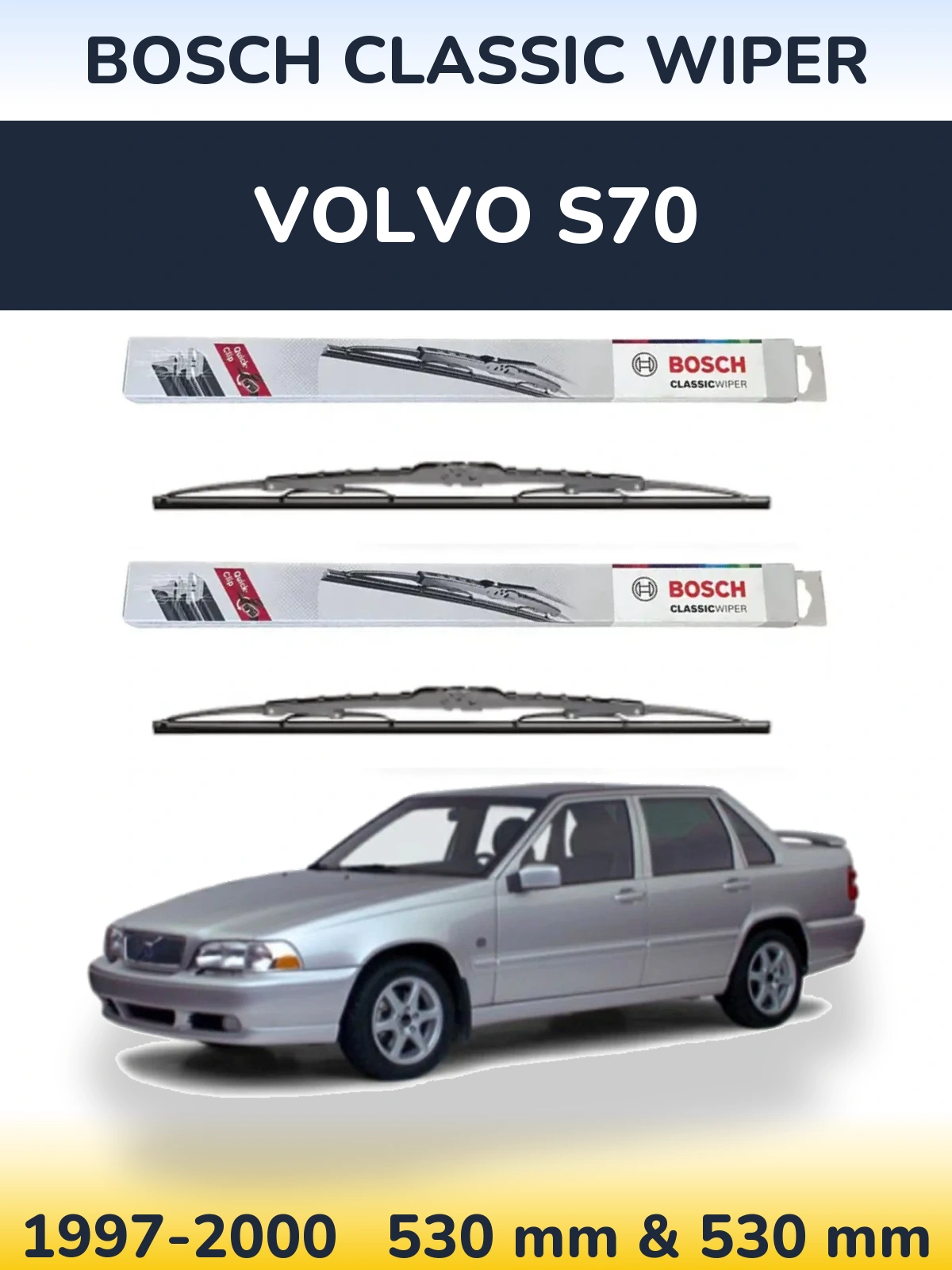 Torkarblad BOSCH Classic Wiper för Volvo S70