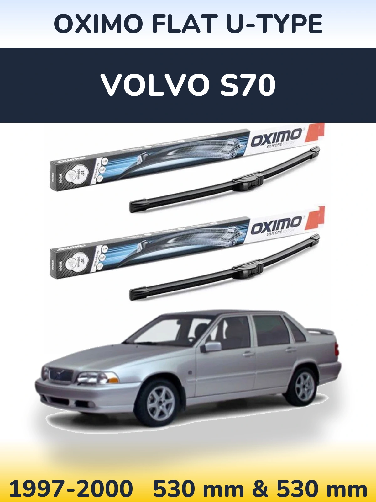 Torkarblad Oximo Flat U-type för Volvo S70