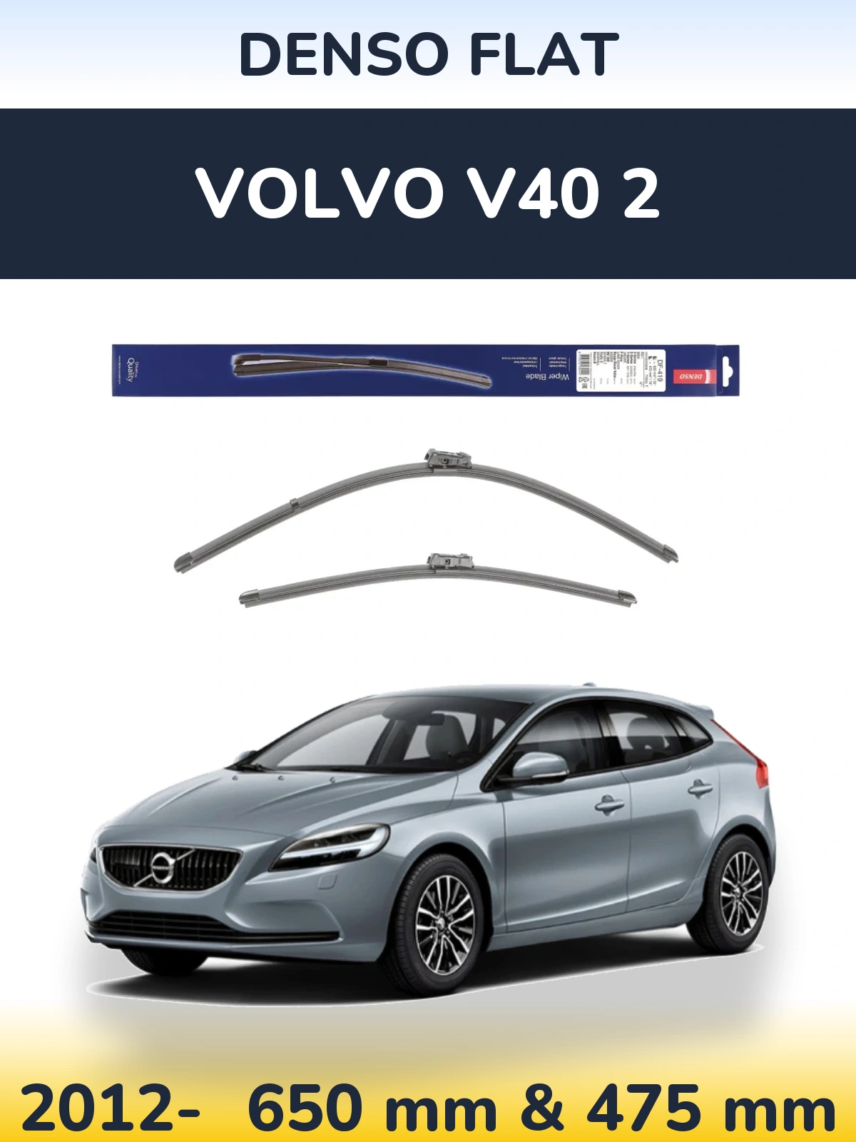 Torkarblad Denso Flat för Volvo V40 2