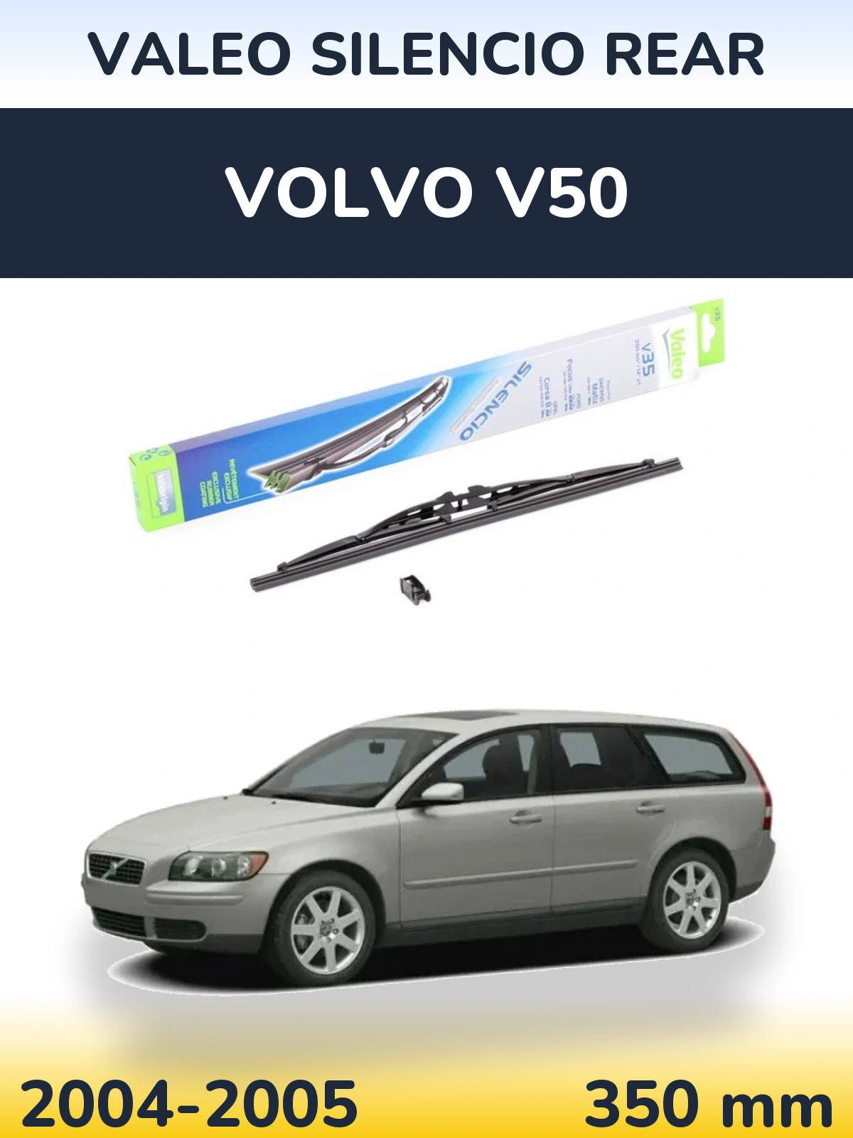 Torkarblad Valeo Silencio Rear för Volvo V50