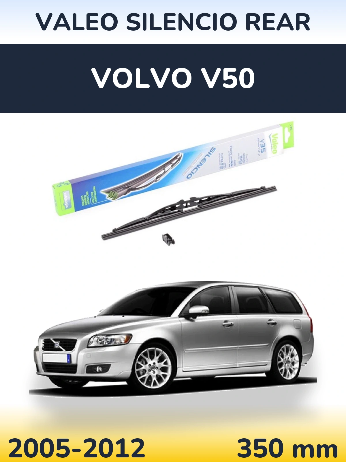 Torkarblad Valeo Silencio Rear för Volvo V50