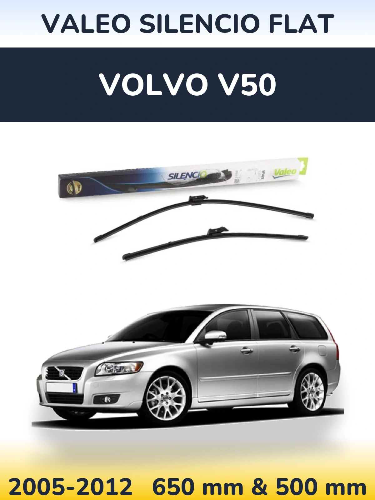Torkarblad Valeo Silencio Flat för Volvo V50