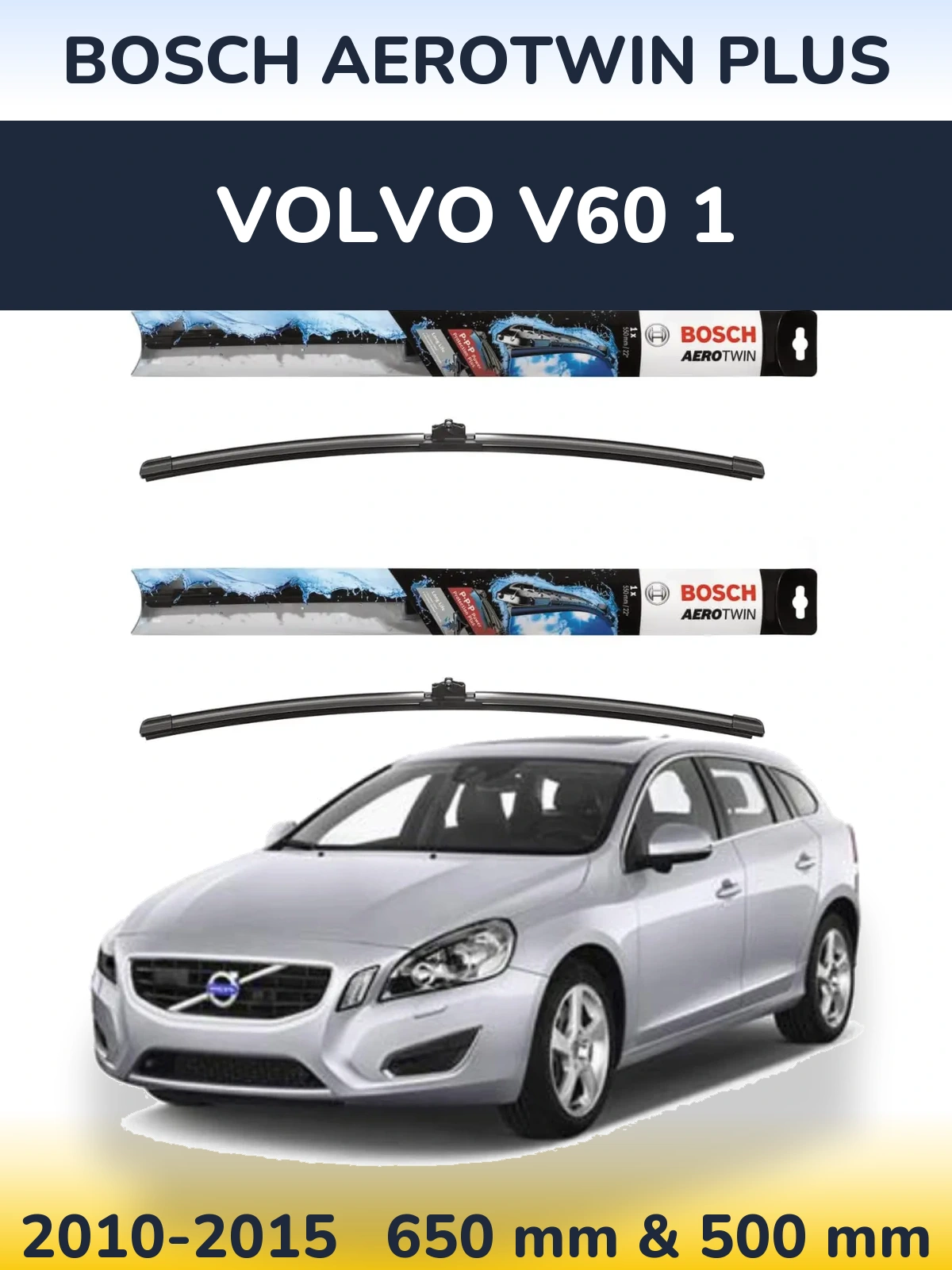 Torkarblad BOSCH AeroTwin Plus för Volvo V60 1