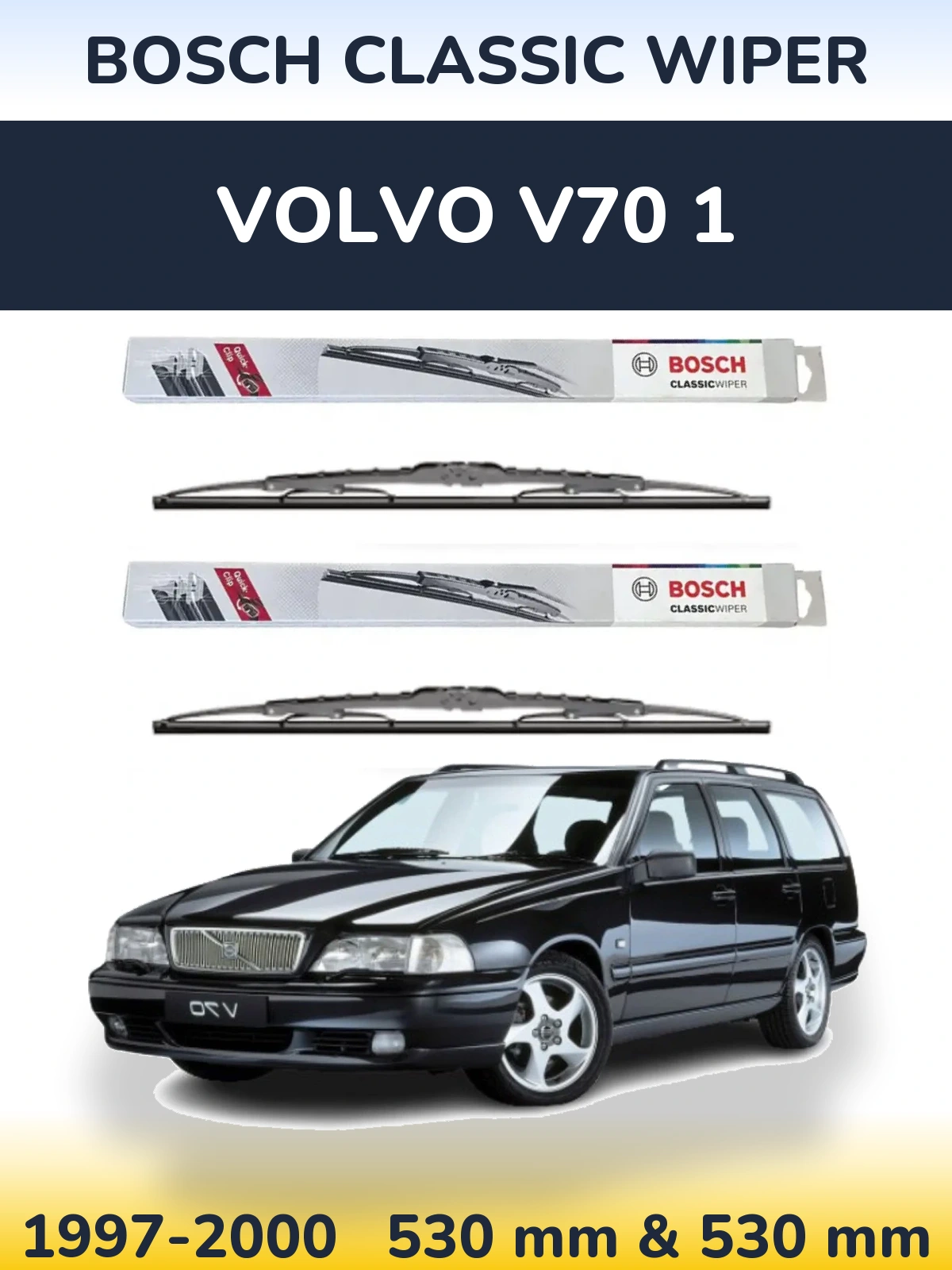 Torkarblad BOSCH Classic Wiper för Volvo V70 1
