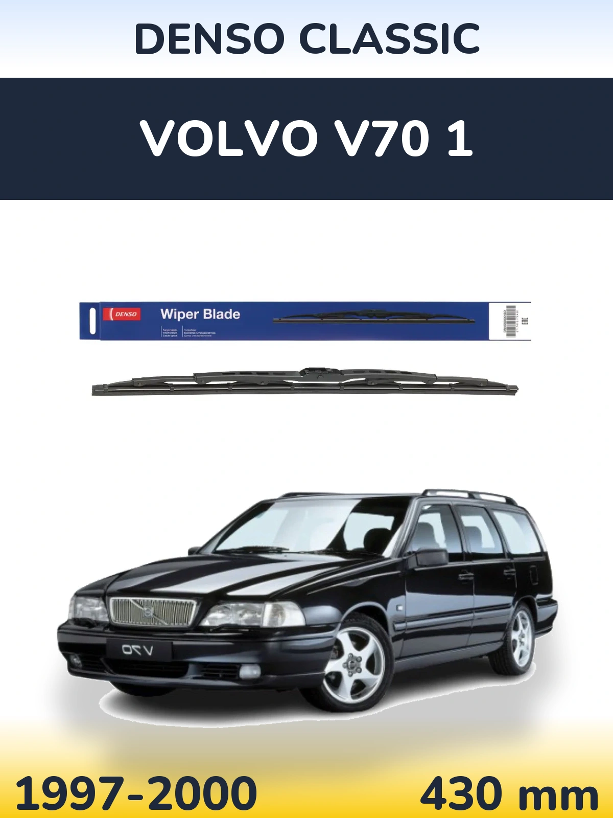 Torkarblad Denso Classic för Volvo V70 1
