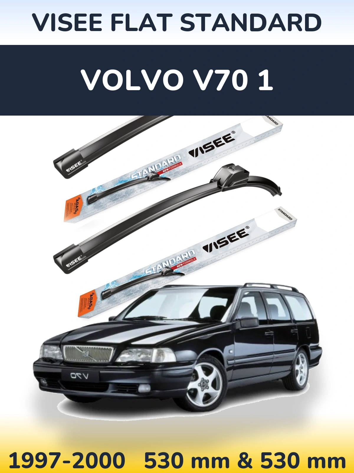 Torkarblad VISEE FLAT STANDARD för Volvo V70 1