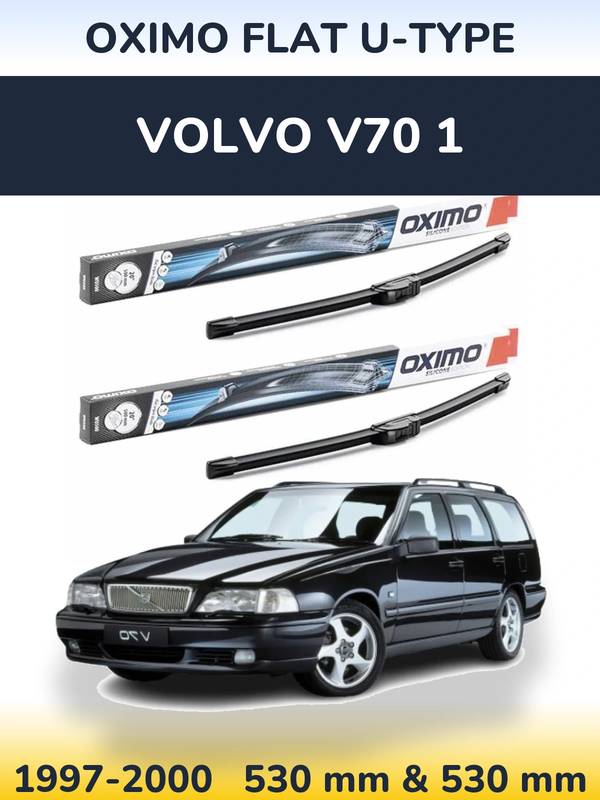 Torkarblad Oximo Flat U-type för Volvo V70 1