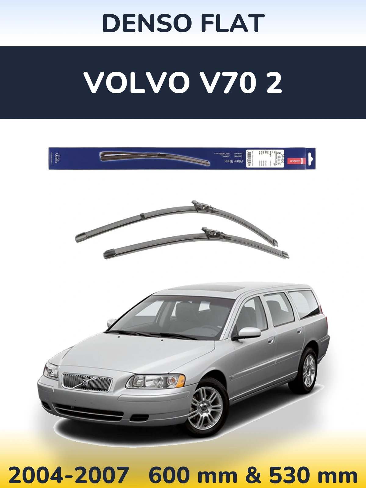 Torkarblad Denso Flat för Volvo V70 2