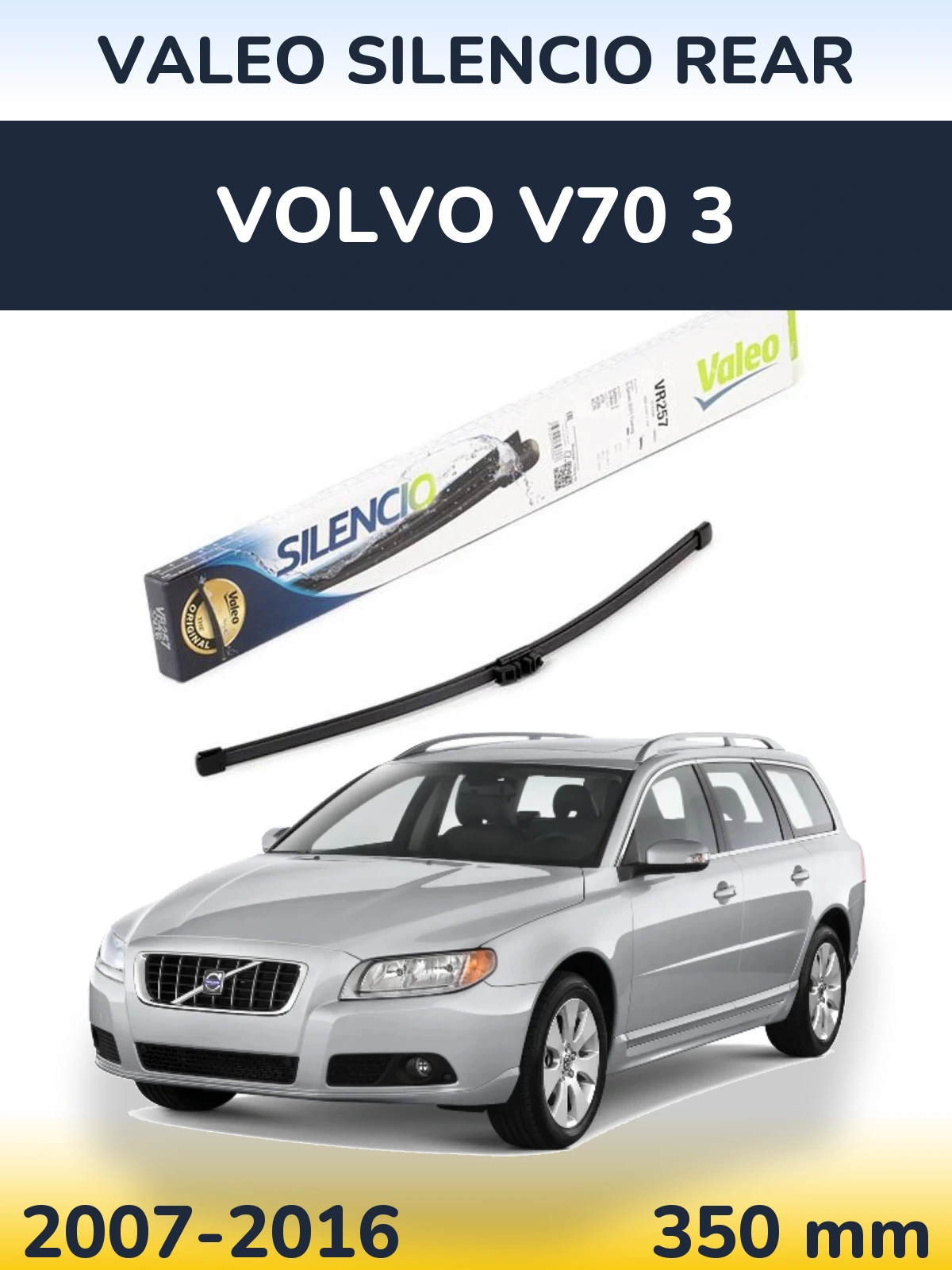 Torkarblad Valeo Silencio Rear för Volvo V70 3