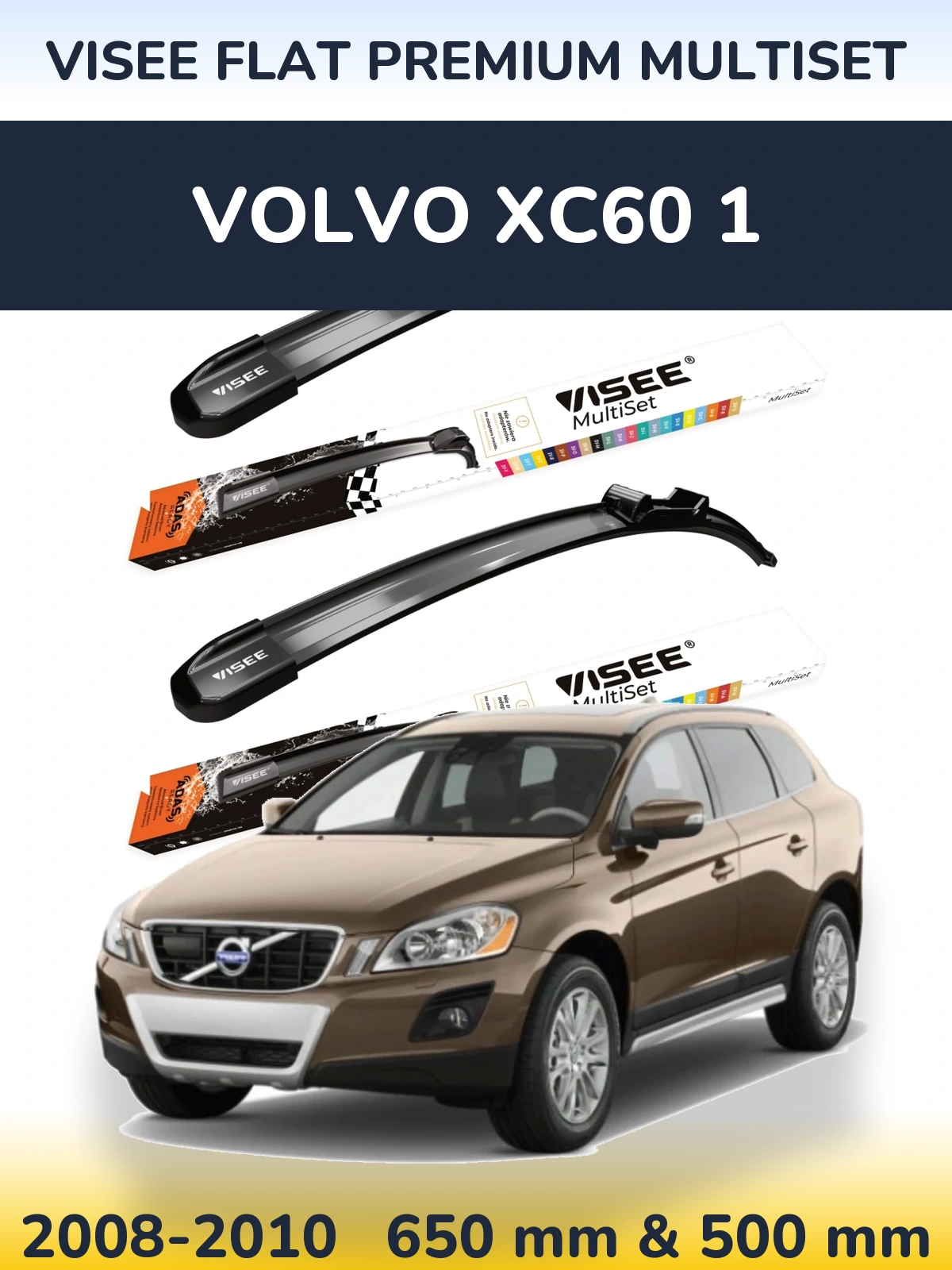 Torkarblad VISEE FLAT PREMIUM MultiSet för Volvo XC60 1