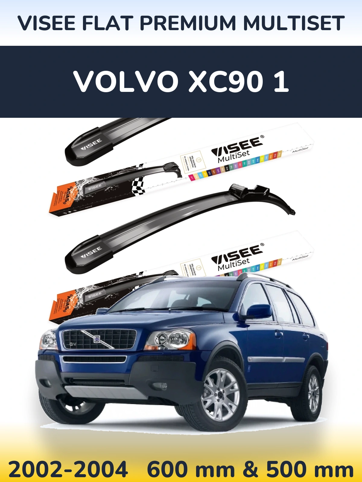Torkarblad VISEE FLAT PREMIUM MultiSet för Volvo XC90 1