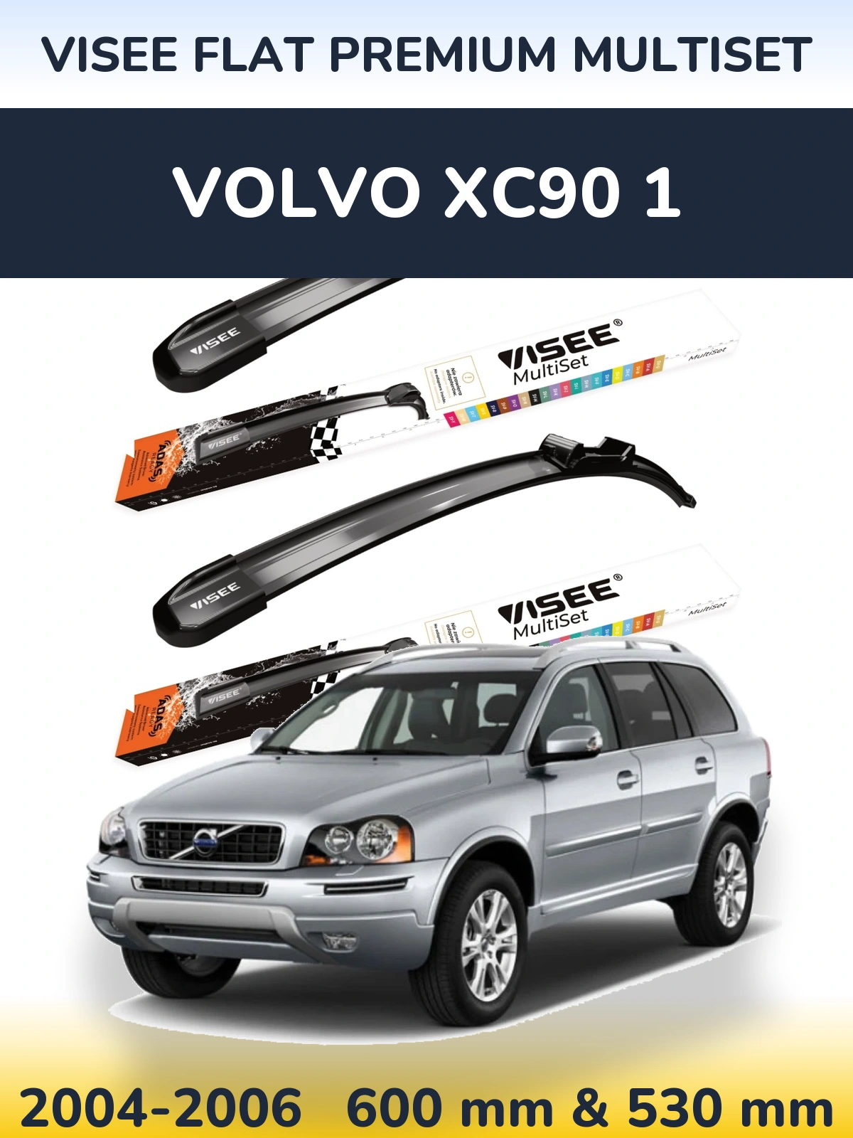 Torkarblad VISEE FLAT PREMIUM MultiSet för Volvo XC90 1